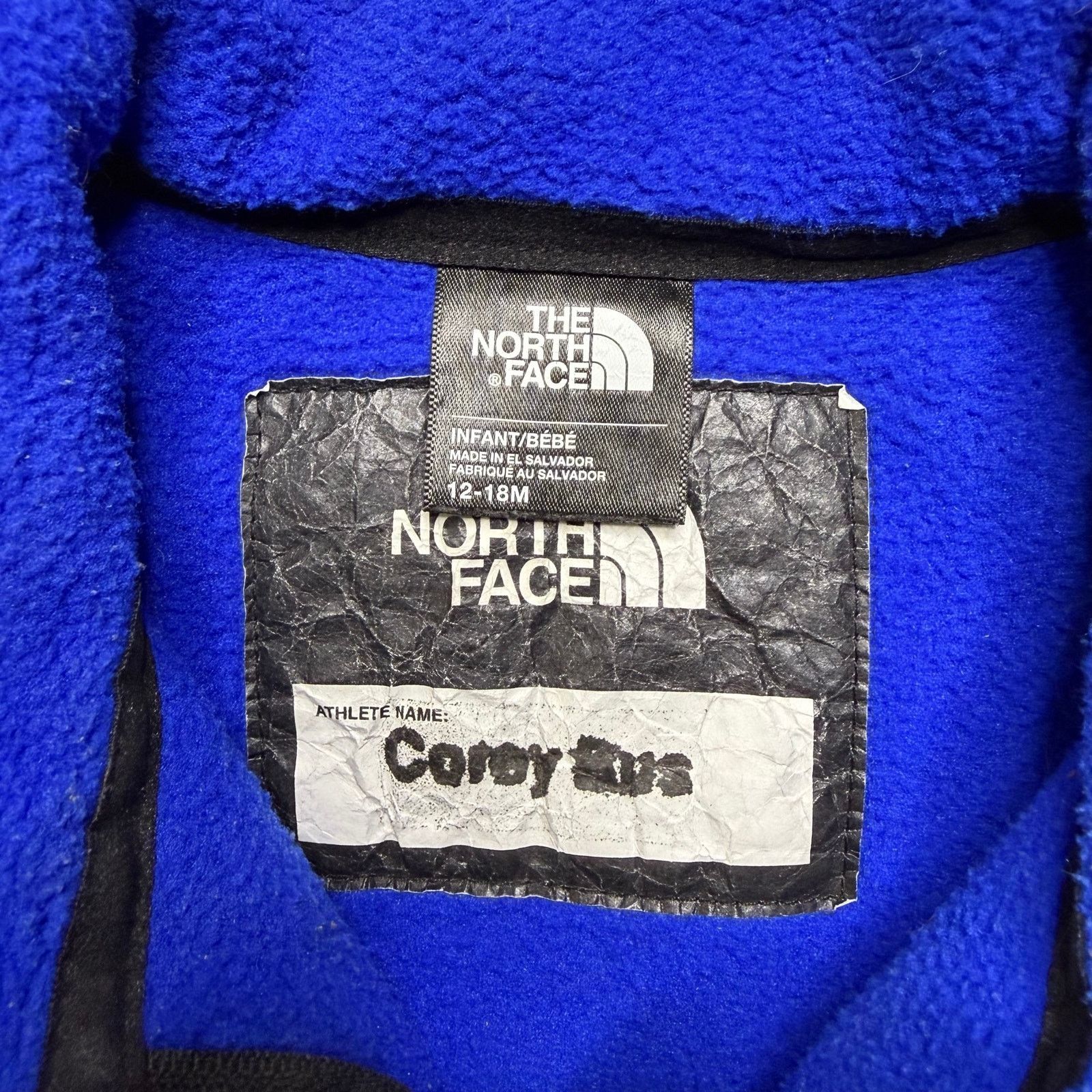 The North Face The North Face Infant 12-18M Denali Fleece Jacket Blue Black Size ONE SIZE - 4 Thumbnail