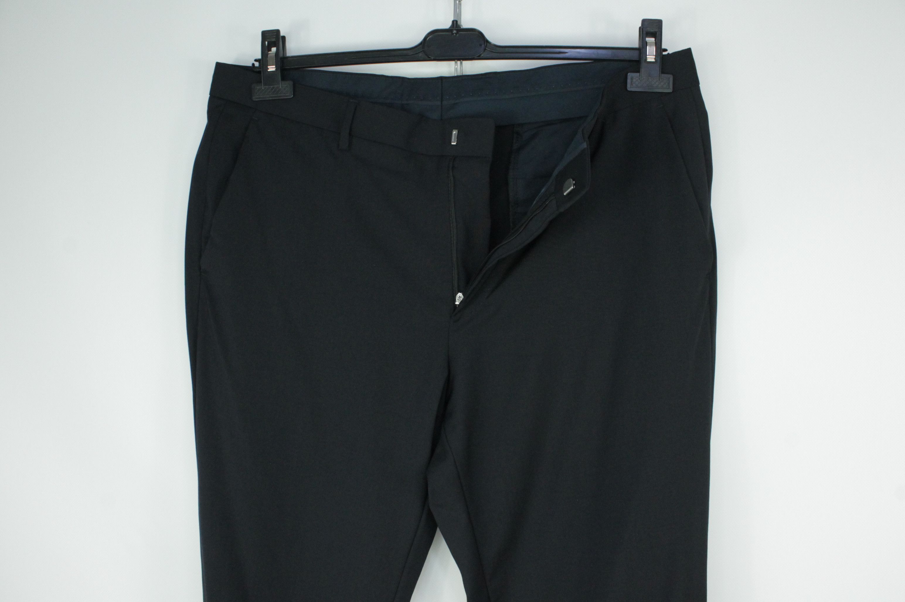 Hugo Boss Hugo Boss Huge/Genius Slim Fit Black Wool Suit Men's Size 44L - 12 Thumbnail