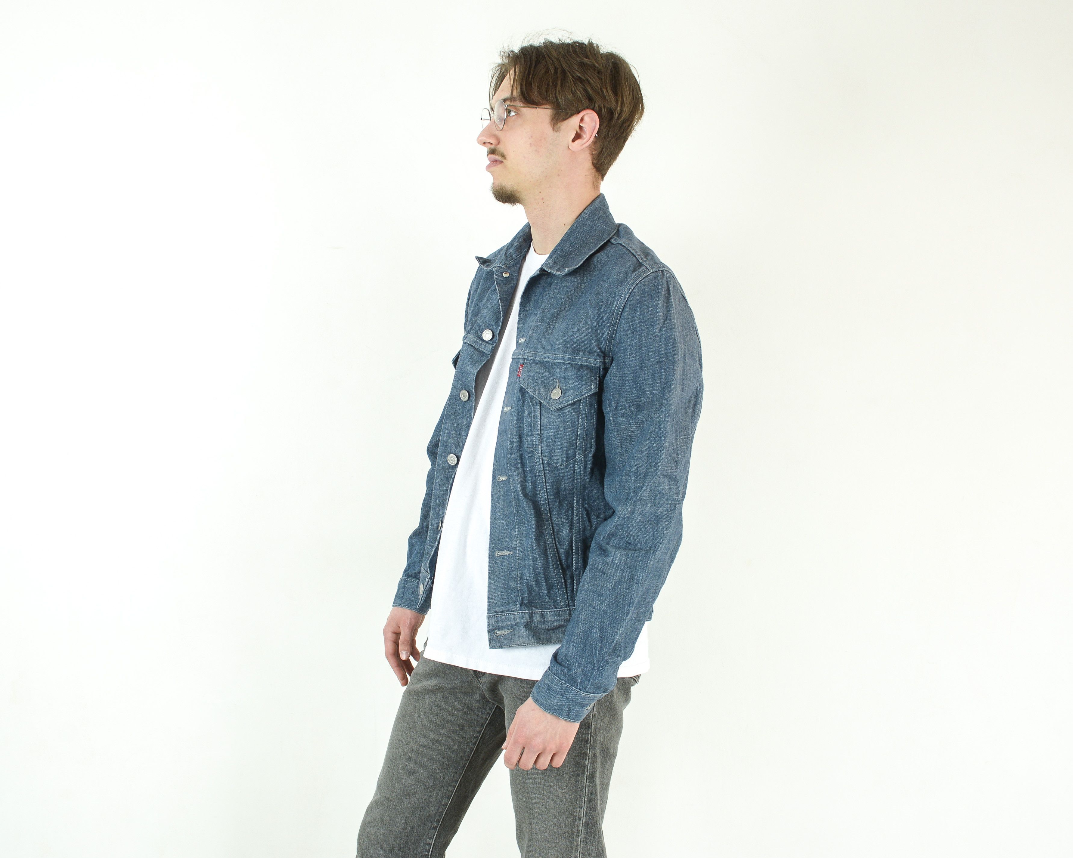 Levi's Men Denim Jacket Jean Trucker Retro y2k Boho Western Cowboy Size US M / EU 48-50 / 2 - 3 Thumbnail