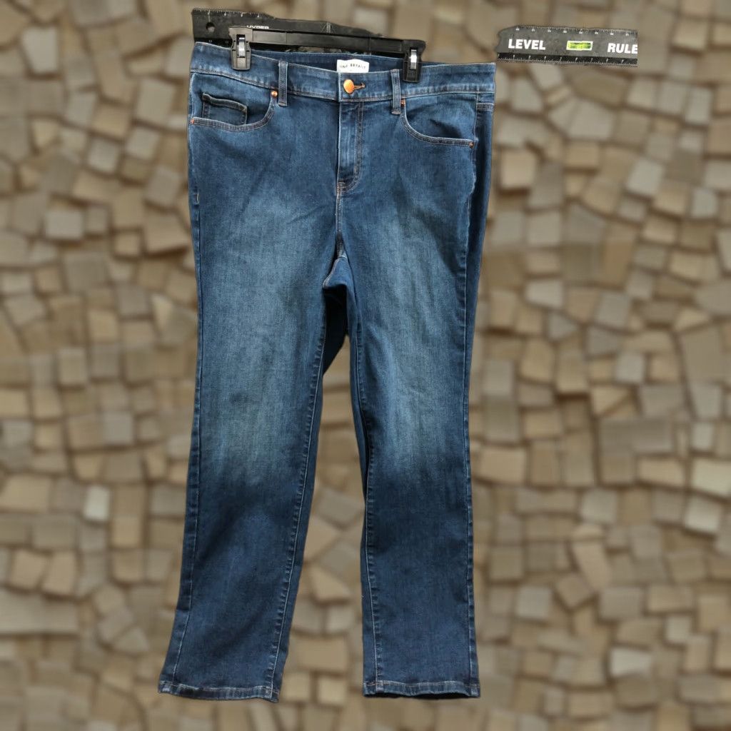 Vintage Lane Bryant Jeans Size 16 Womens Regular Medium Blue Stretch 5-Pocket Denim Straight Rise High 30in Belt Loops Vintage No Size 38" / US 16 / IT 52 - 1 Thumbnail