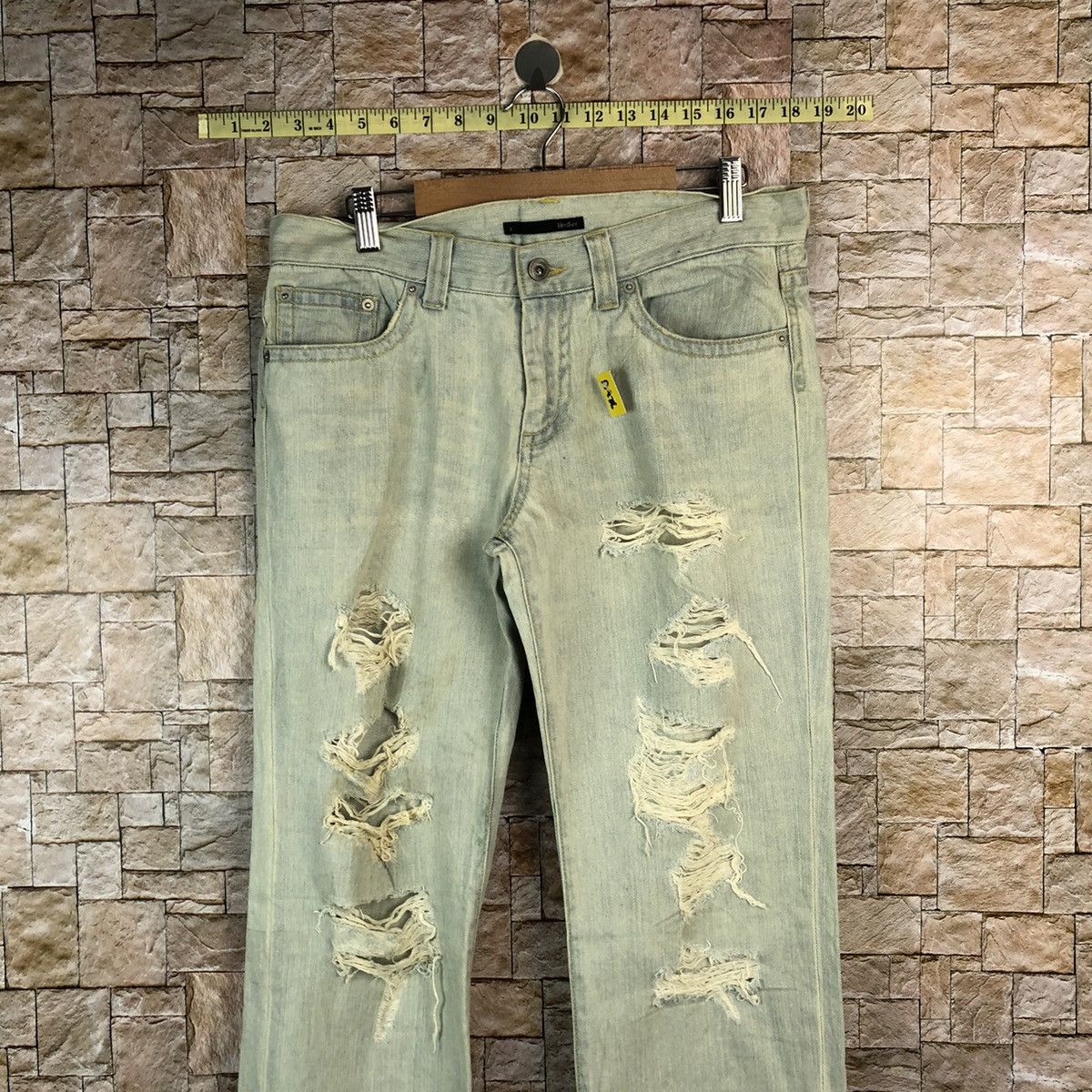 Japanese Brand Heather Bleu Distressed ripped Denim Pants #A976 Size US 31 - 2 Thumbnail