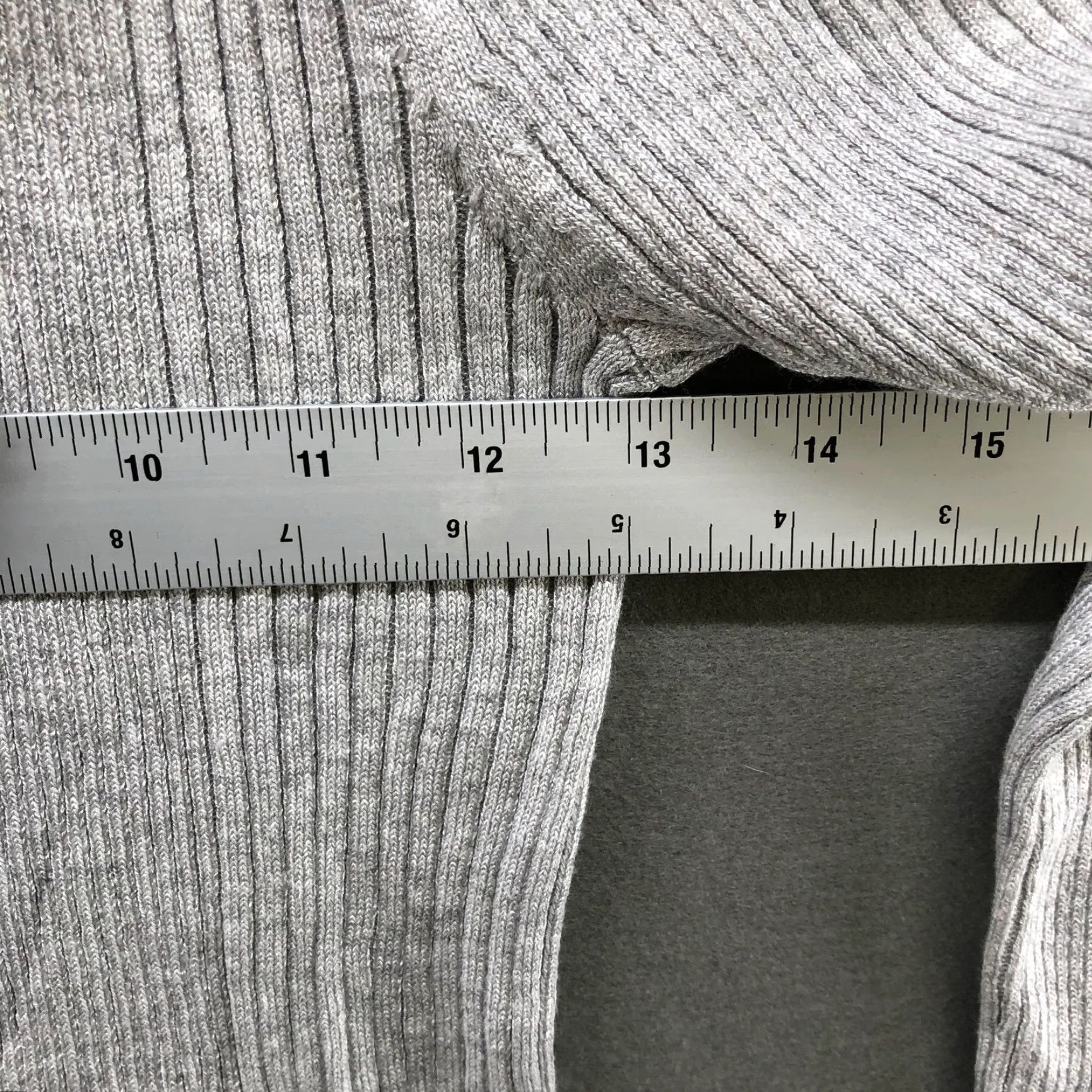 Vintage NWT Hooked Up by IOT Gray Ribbed Turtleneck Fitted Sweater Womens M Pullover Knit Slim Lightweight Casual Long Sleeve Nylon blend Size M / US 6-8 / IT 42-44 - 7 Thumbnail