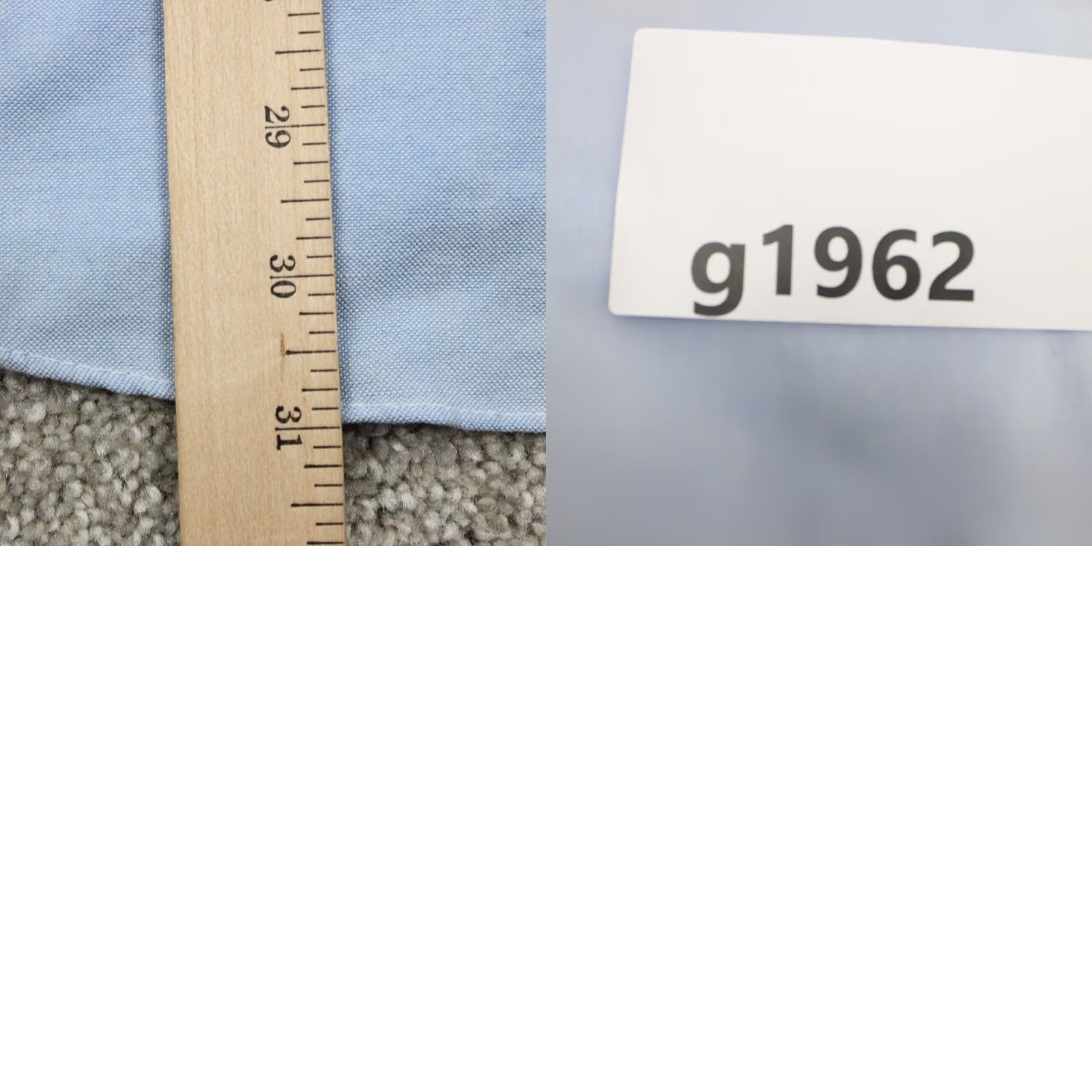 Sears Vintage Sears Dress Shirt 16 1/2 Mens Blue 1980s Long Sleeve Button 65% Polyester 35% Cotton Art Deco Small Details Size 42R - 9 Thumbnail
