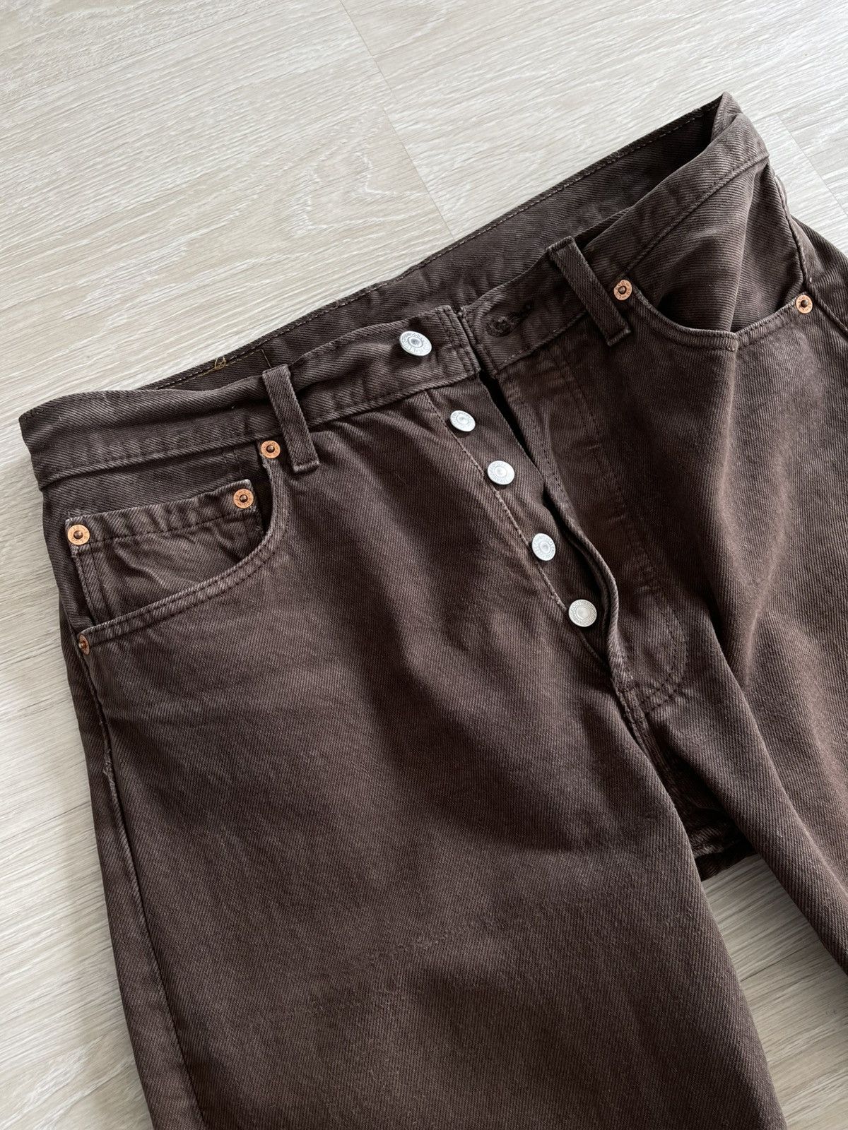 Levi's 90's Vintage Levi's 501 Faded Brown Rare Denim Jeans 32x30 Size US 32 / EU 48 - 8 Thumbnail