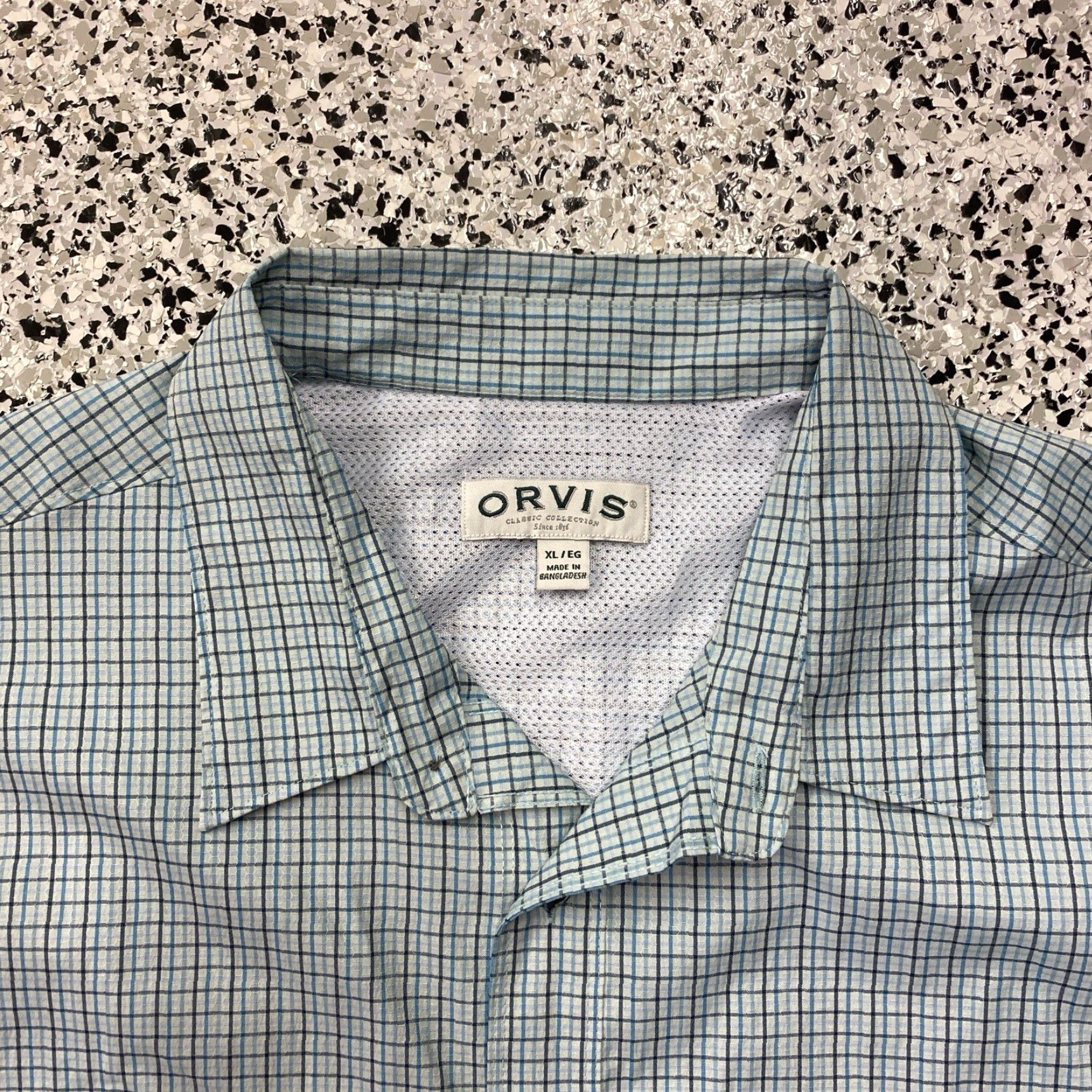 Orvis Orvis Mens XL Blue Green Plaid Long Sleeve Button-Down Shirt Casual Travel Pattern Plaid Buttons Up Mens XL Blue Green Size US XL / EU 56 / 4 - 2 Thumbnail