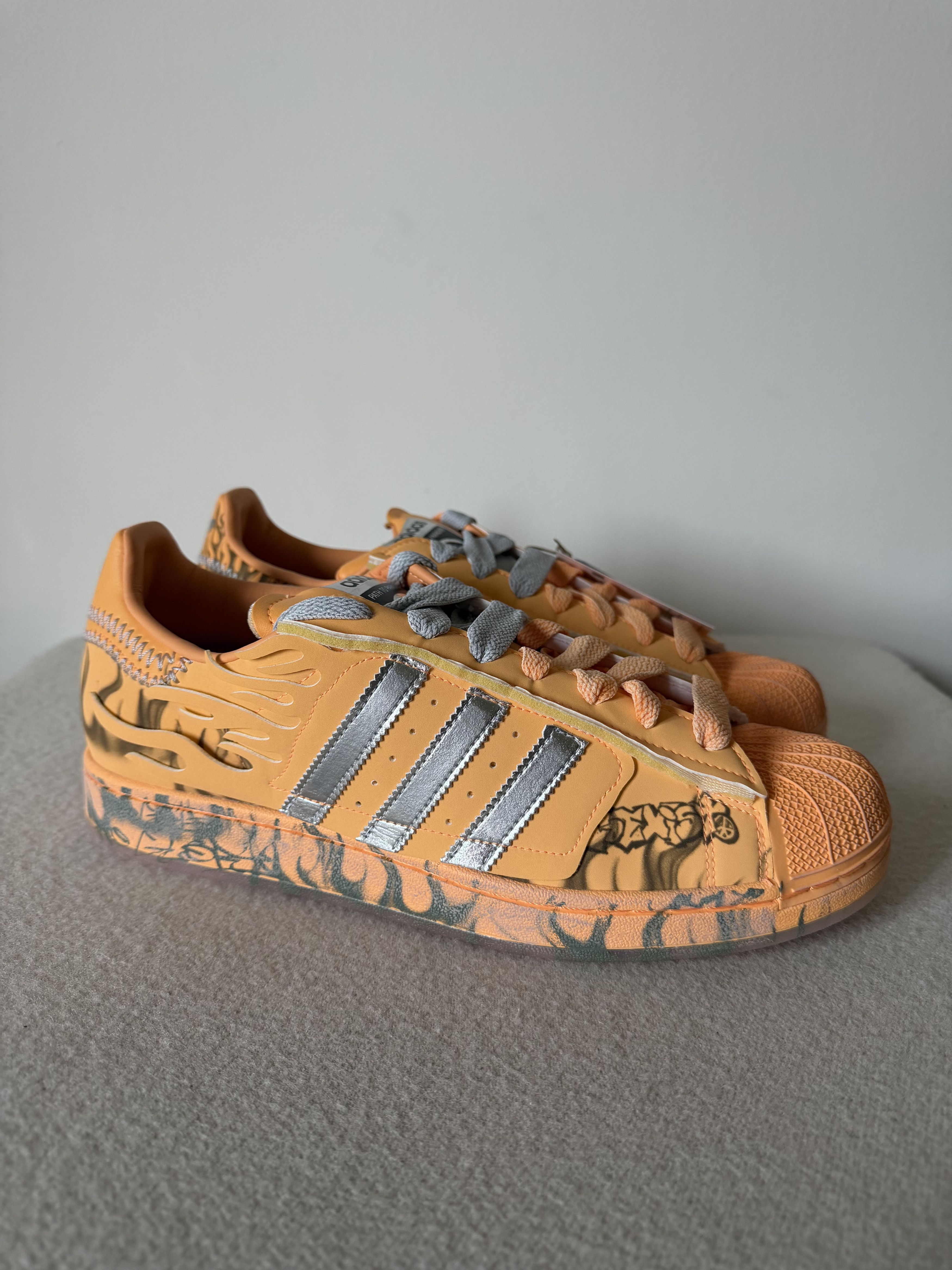 Adidas Hellstar Adidas Superstar in Hazy Orange Size US 11.5 / EU 44-45 - 1 Thumbnail