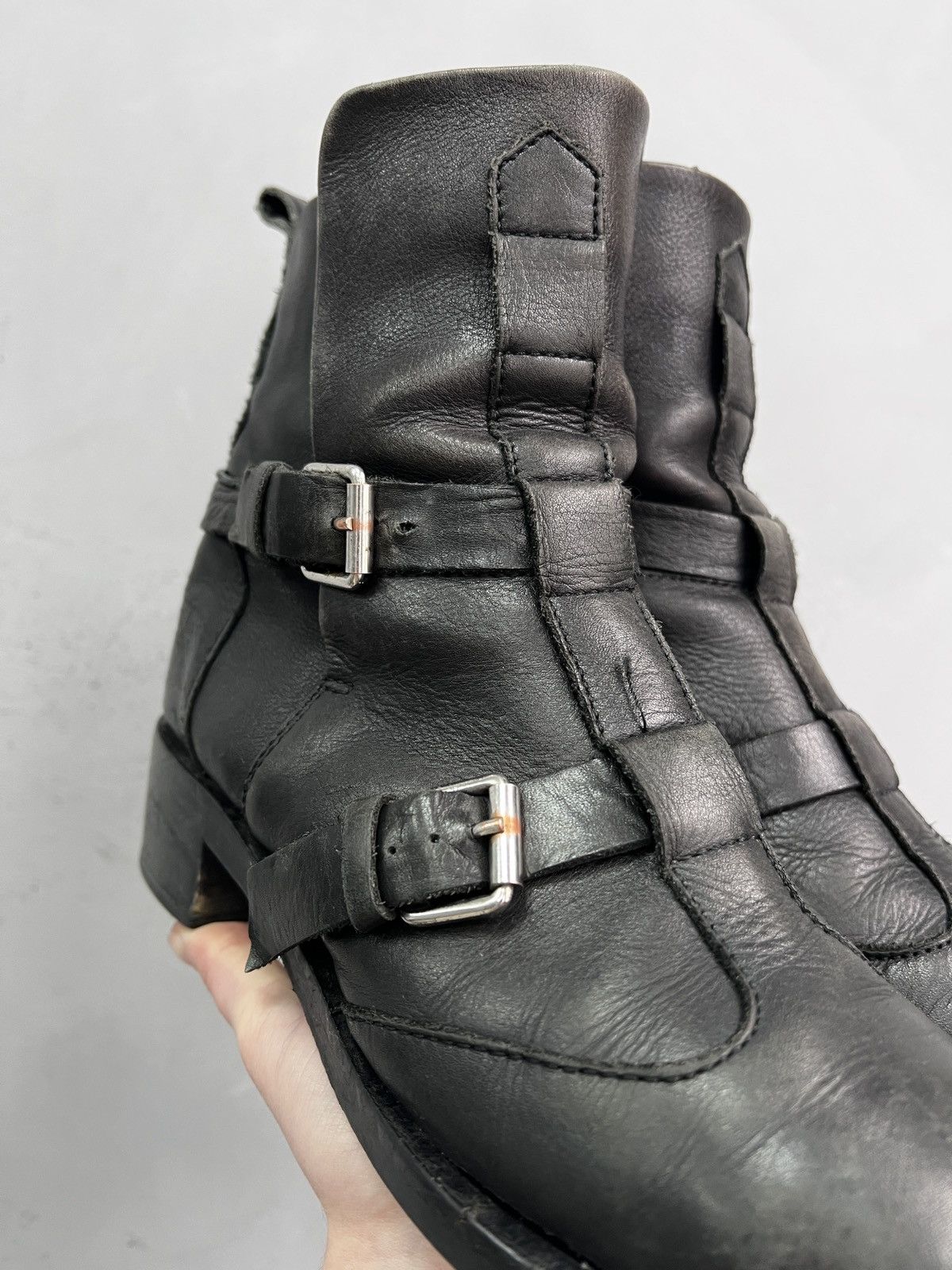 Diesel Belted diesel leather boots hedi slimane style avant garde Size US 8 / EU 41 - 5 Thumbnail