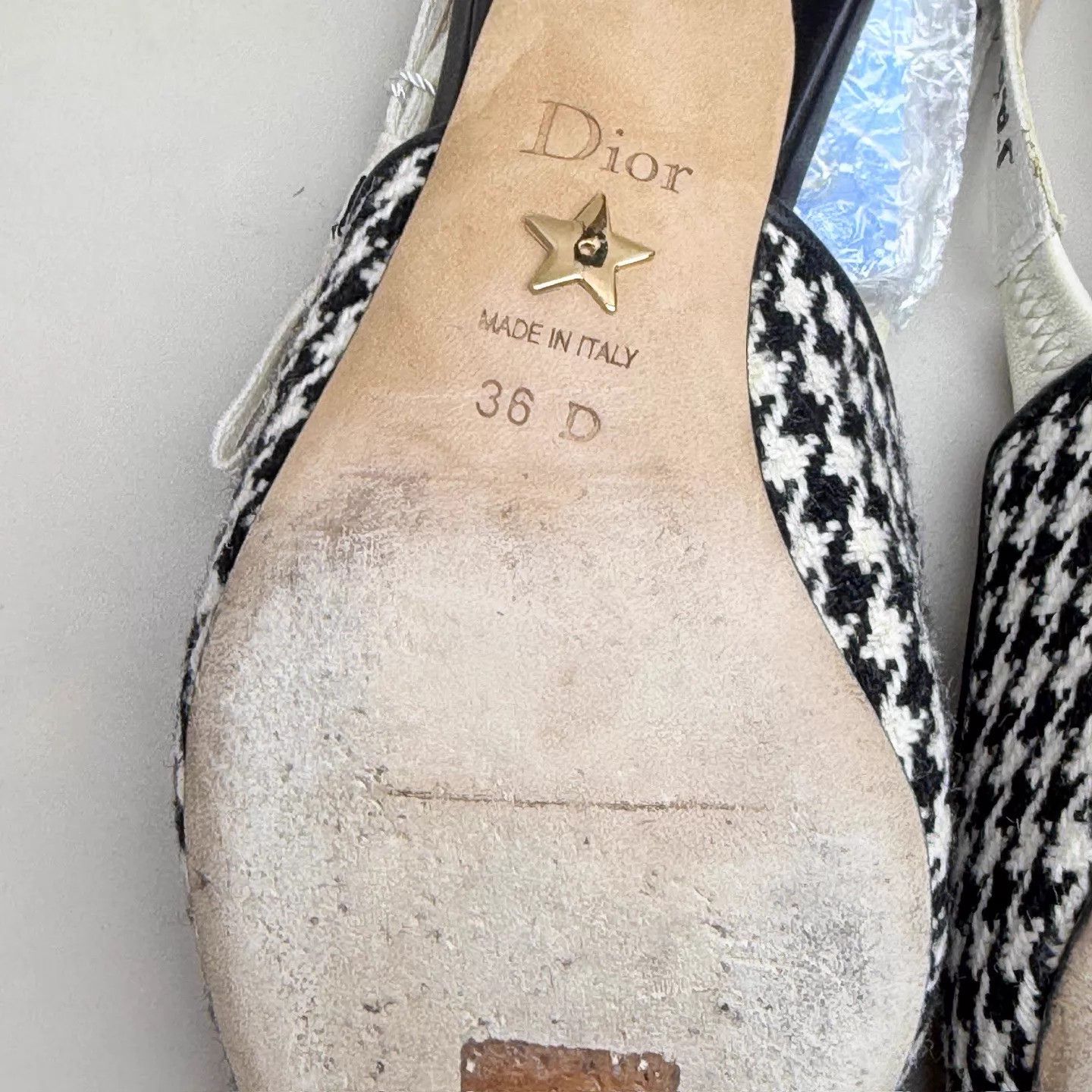 Dior Dior Houndstooth Embroidered Kitten Heel 36 95 New Size US 5.5 / IT 35.5 - 7 Thumbnail
