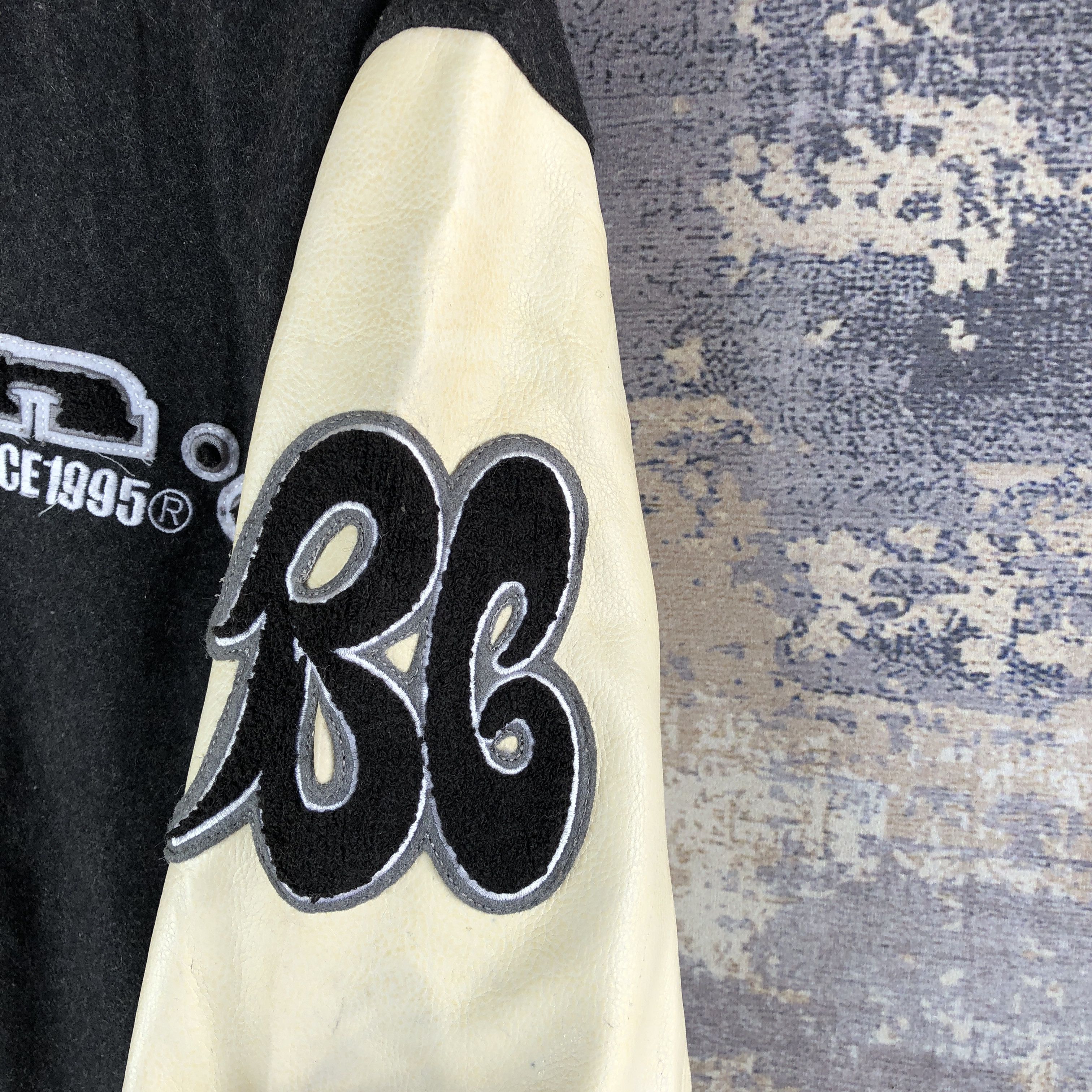 Vintage BONG Varsity Jacket Letterman Leather Wool Jacket Size US L / EU 52-54 / 3 - 8 Thumbnail