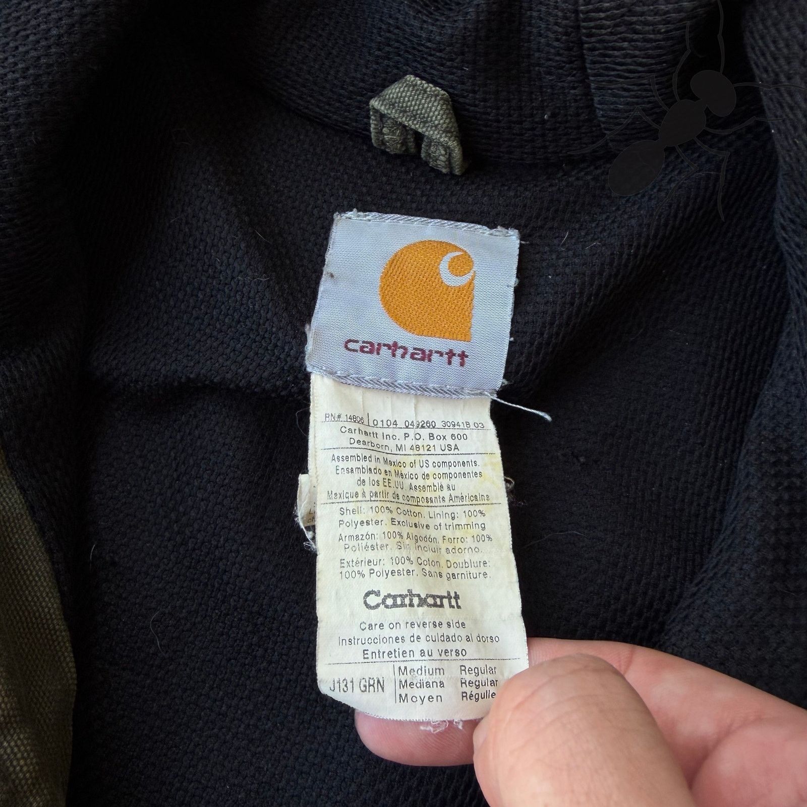 Carhartt × Vintage Carhartt J131 GRN green hooded work wear jacket Size US M / EU 48-50 / 2 - 5 Thumbnail