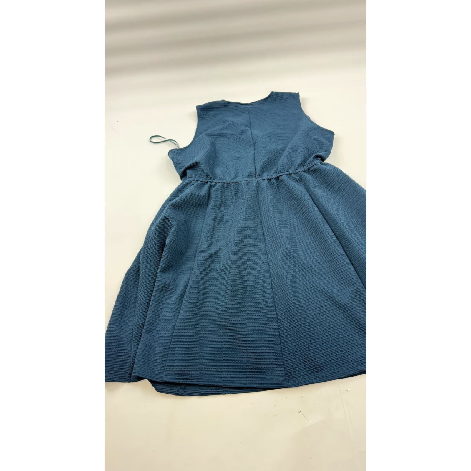 Lane Bryant Dress Womens 4X Blue Textured Knit Sleeveless Fit & Flare Knee  Length V-Neck