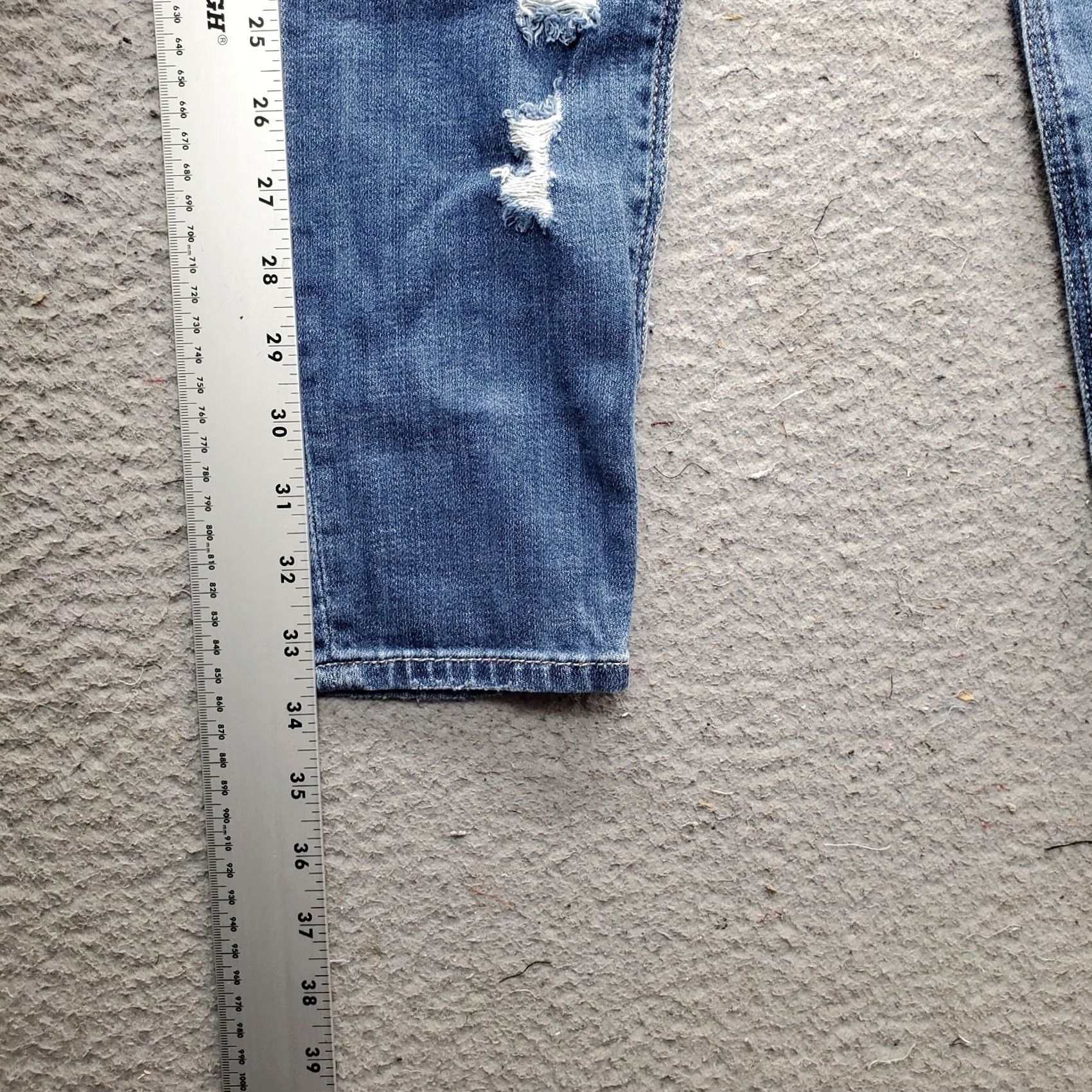 American Eagle Outfitters American Eagle Outfitters Tomgirl Jeans Womens 0 Blue Denim Distressed Skinny Size 25" / US 0 / IT 36 - 3 Thumbnail
