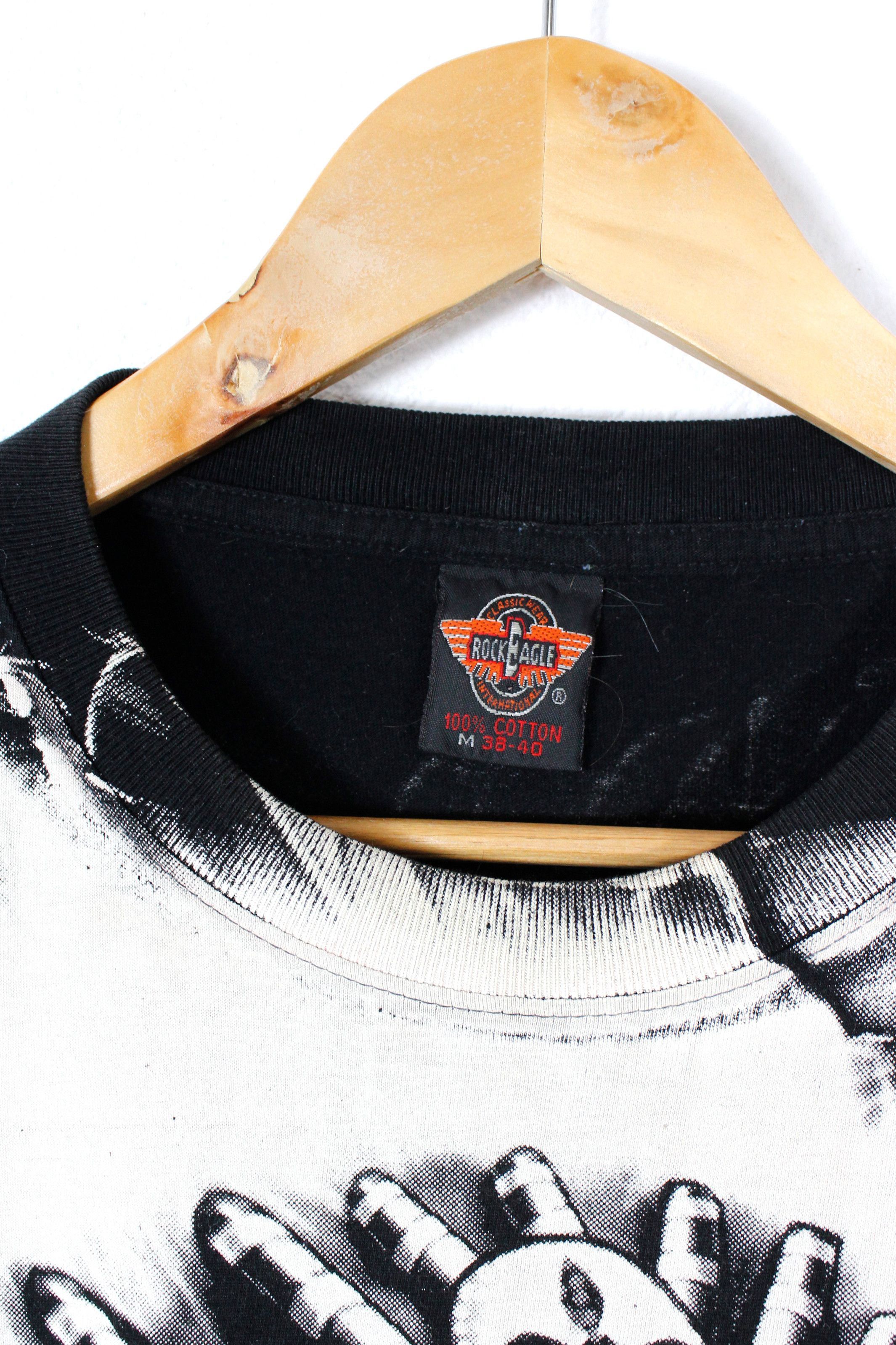 Vintage Vintage Rock Eagle Indian Head All Over Printed Tee 90s Y2K Size US M / EU 48-50 / 2 - 3 Thumbnail