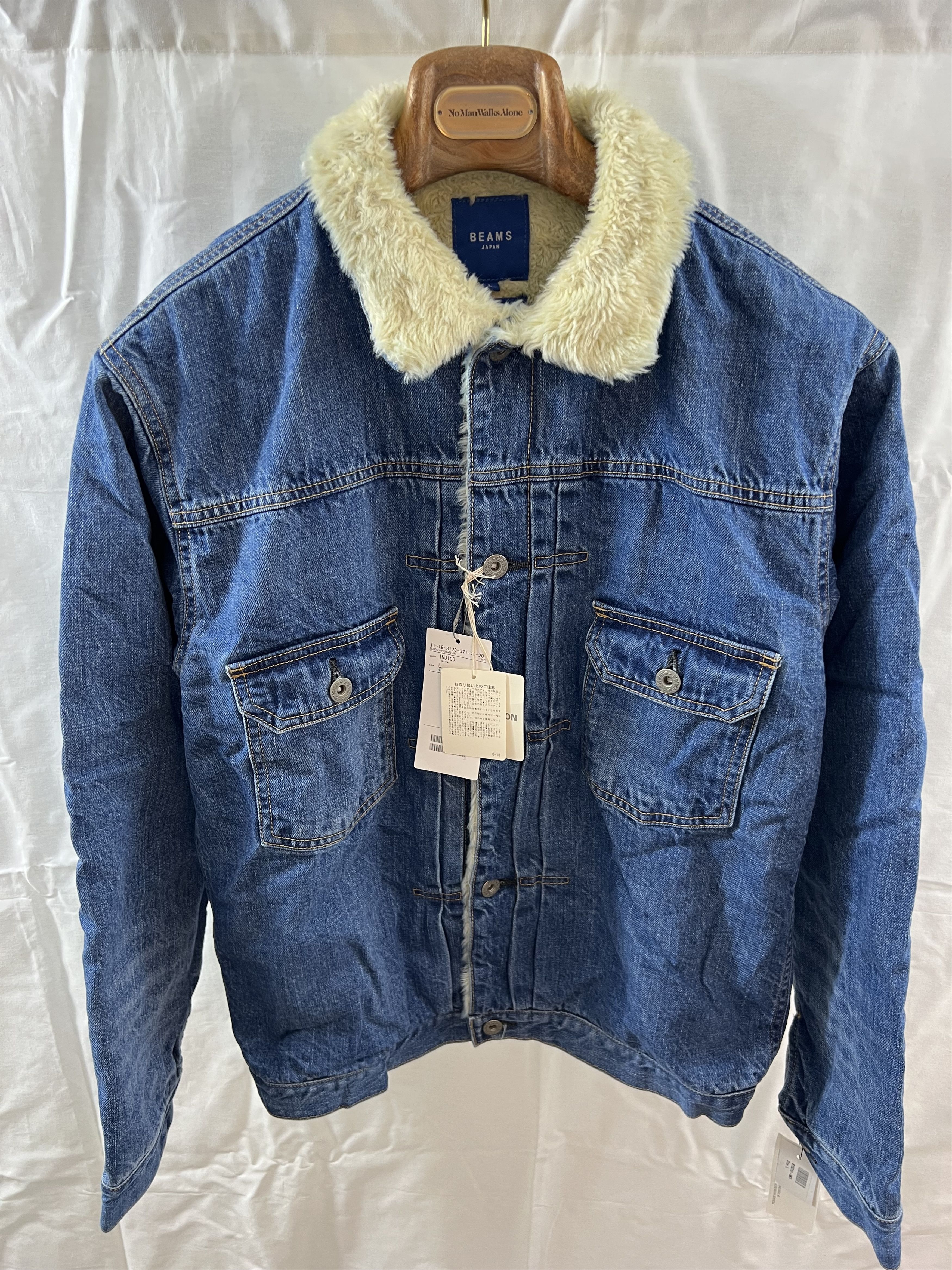 Beams Japan Beams Japan Denim Boa Jacket, Type II, Faux Shearling, JP L Size US M / EU 48-50 / 2 - 1 Thumbnail