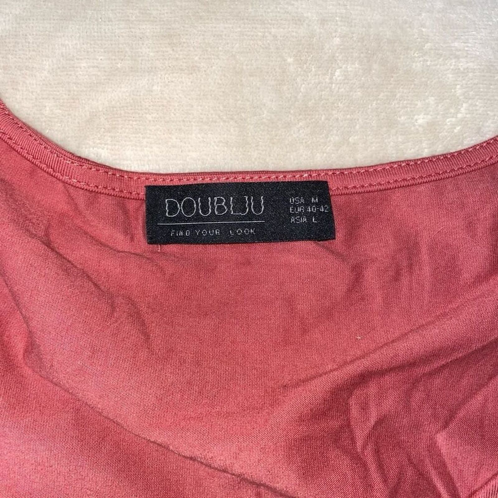 Other Doublju Coral Pink Scoop Neck Tee | Sz M Size M / US 6-8 / IT 42-44 - 3 Thumbnail