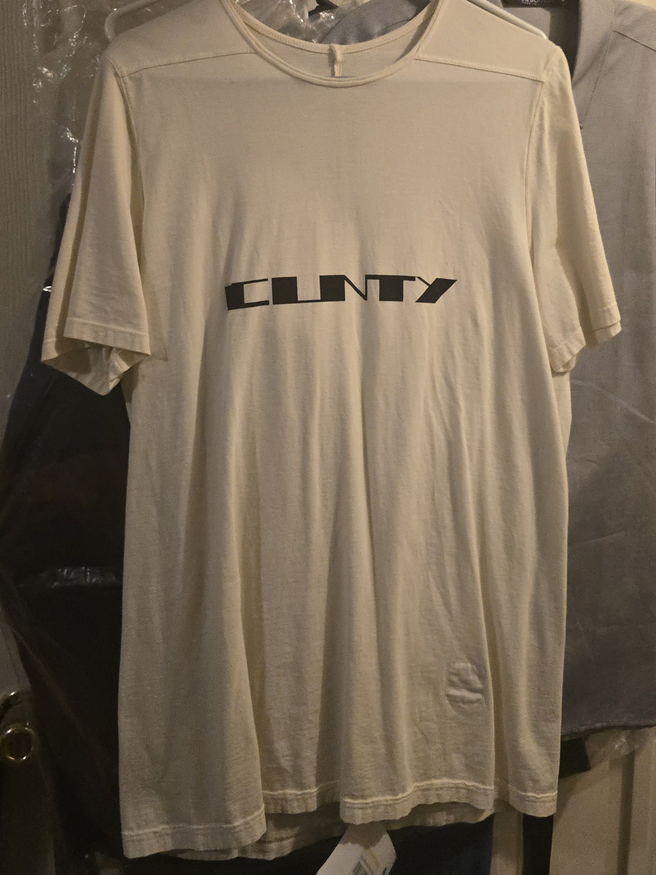 Rick Owens Drkshdw Rick Owens drkshdw "CUNTY" Level Tee Size US L / EU 52-54 / 3 - 2 Thumbnail