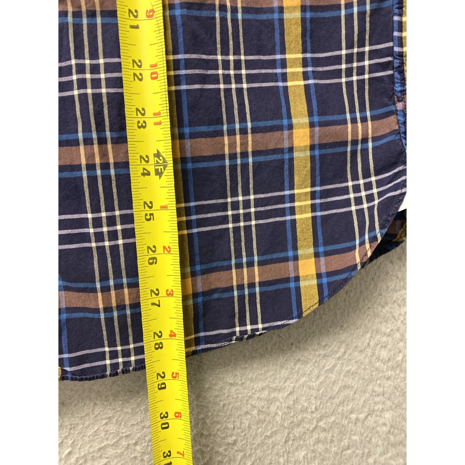 J.Crew VINTAGE J.CREW Men's Long Sleeve Plaid Shirt Size Large Blue Brown Slim Fit Button-Up Cotton Size US L / EU 52-54 / 3 - 6 Thumbnail