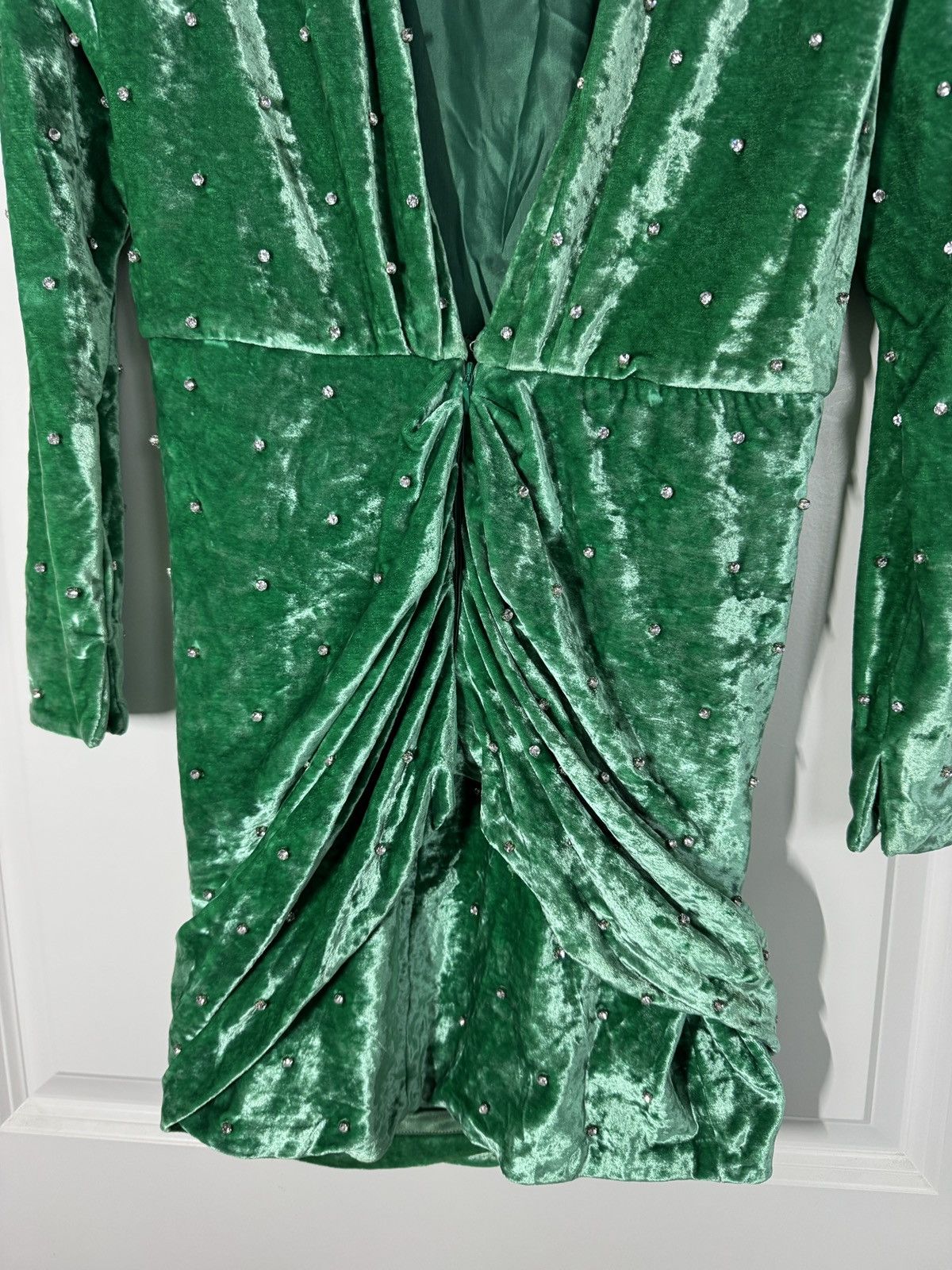 The Attico The Attico Crystal-embellished Reversible Ruched Mini Dress Size S / US 4 / IT 40 - 10 Thumbnail