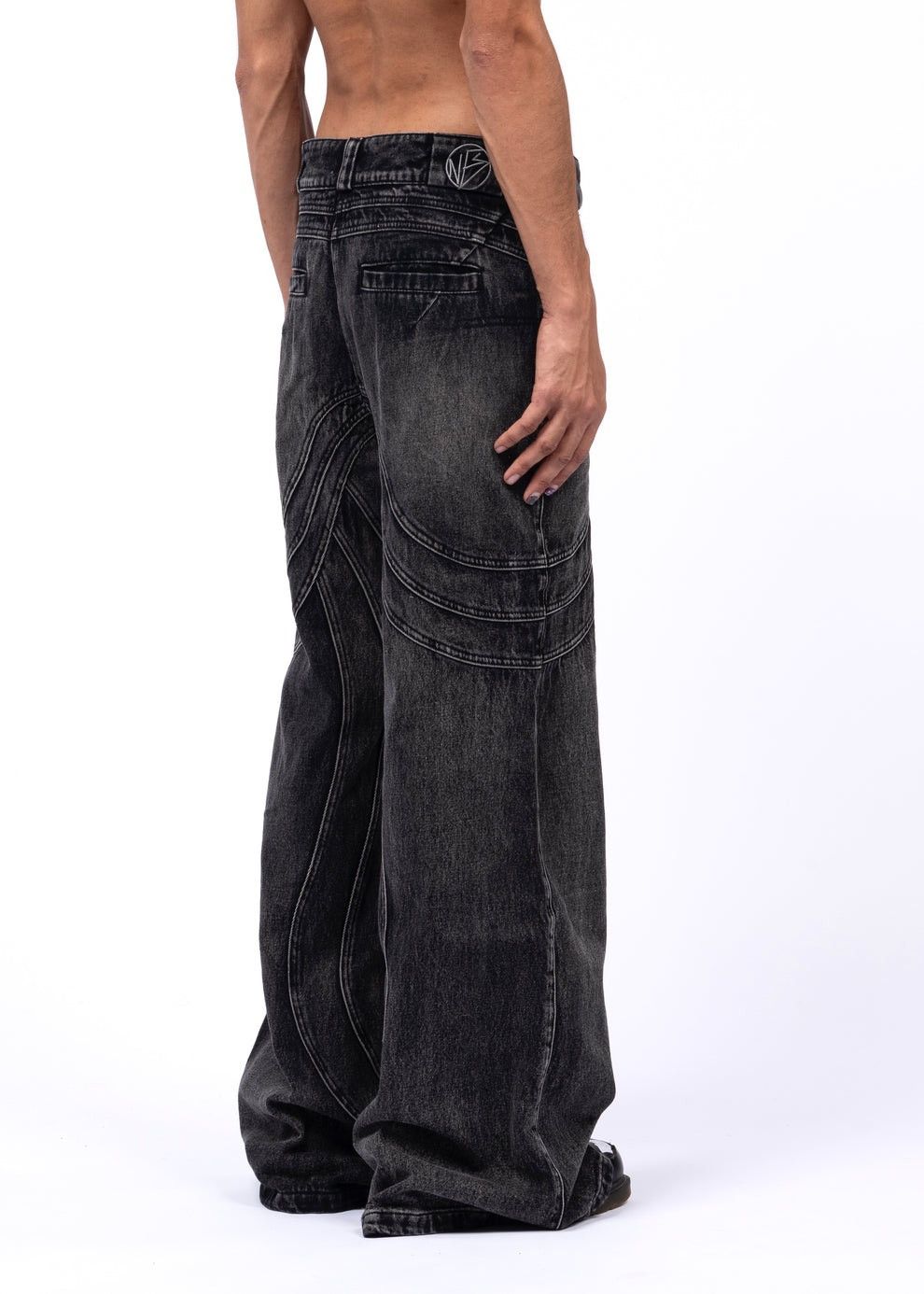 No Faith Studios Black Heavy Wave Denim No Faith Studios Size US 40 / EU 56 - 3 Thumbnail