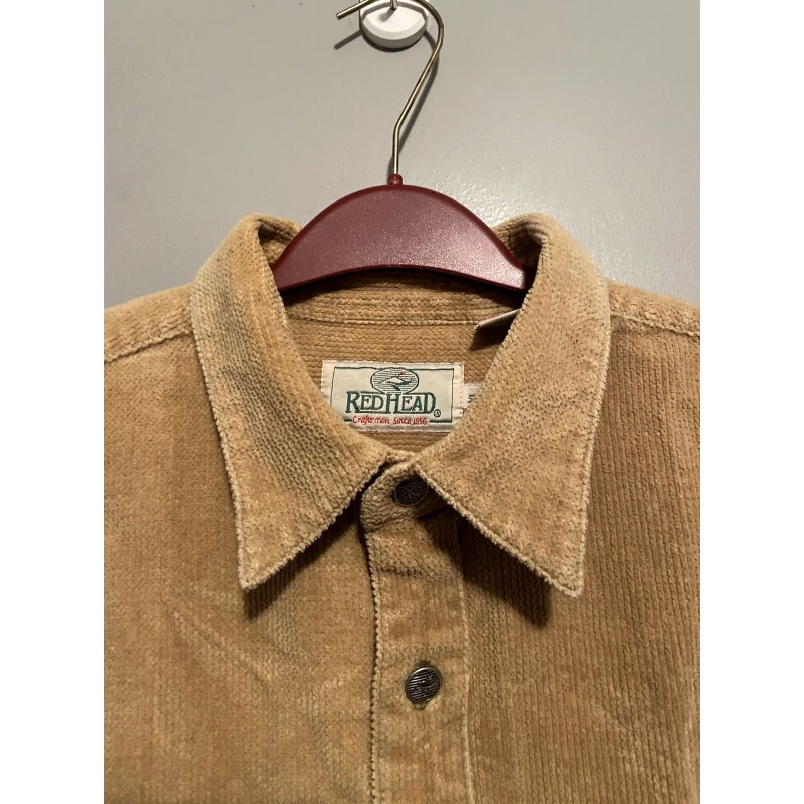 Vintage RedHead Mens Heavy Shirt XL Brown 100% Cotton Button Up Flannel Cotton Regular Pockets Button-Down Collar Men Size US XL / EU 56 / 4 - 2 Thumbnail