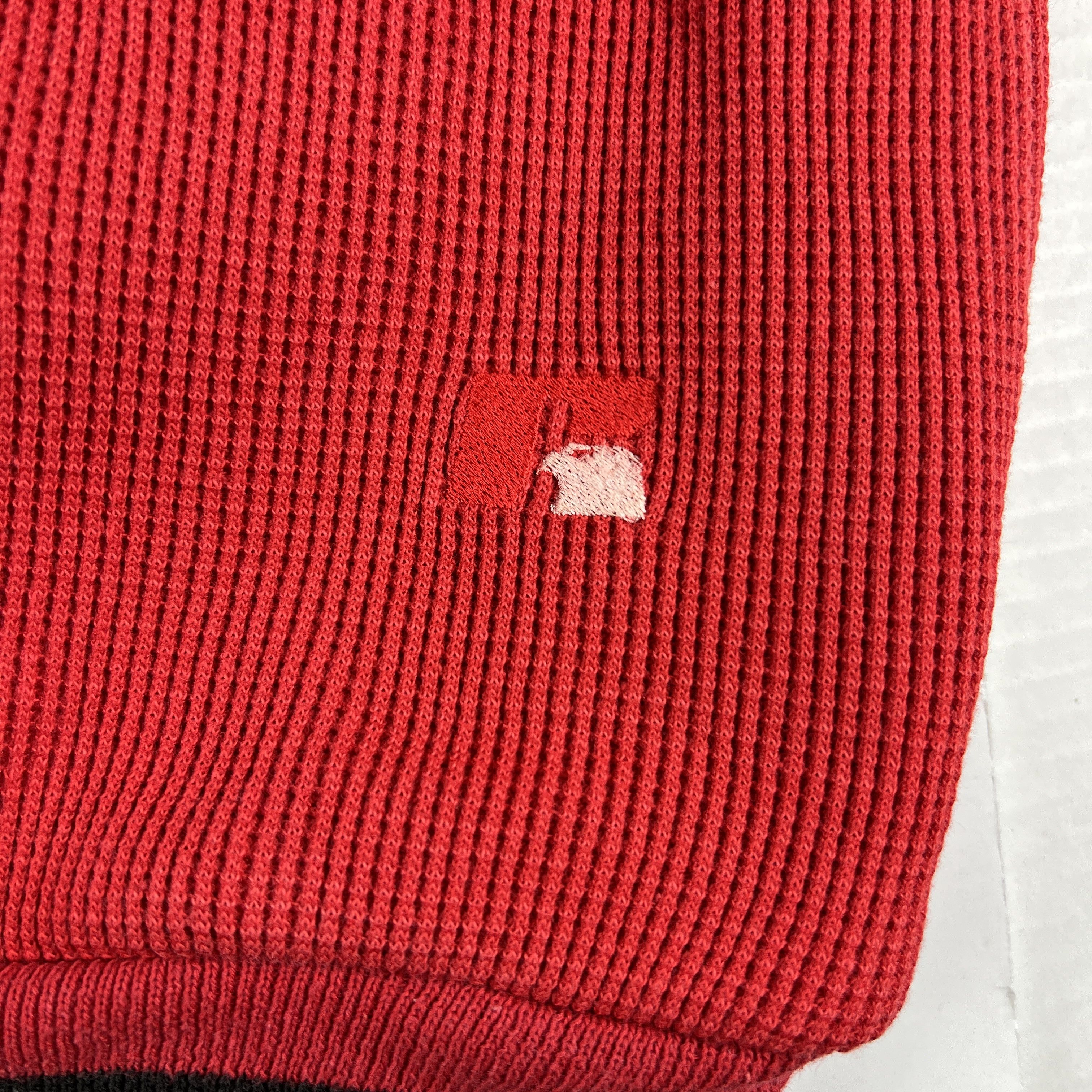 MLB × Russell Athletic × Vintage VTG Russell Cincinnati Reds Thermal Sweatshirt Red Crewneck Size US XXL / EU 58 / 5 - 4 Thumbnail