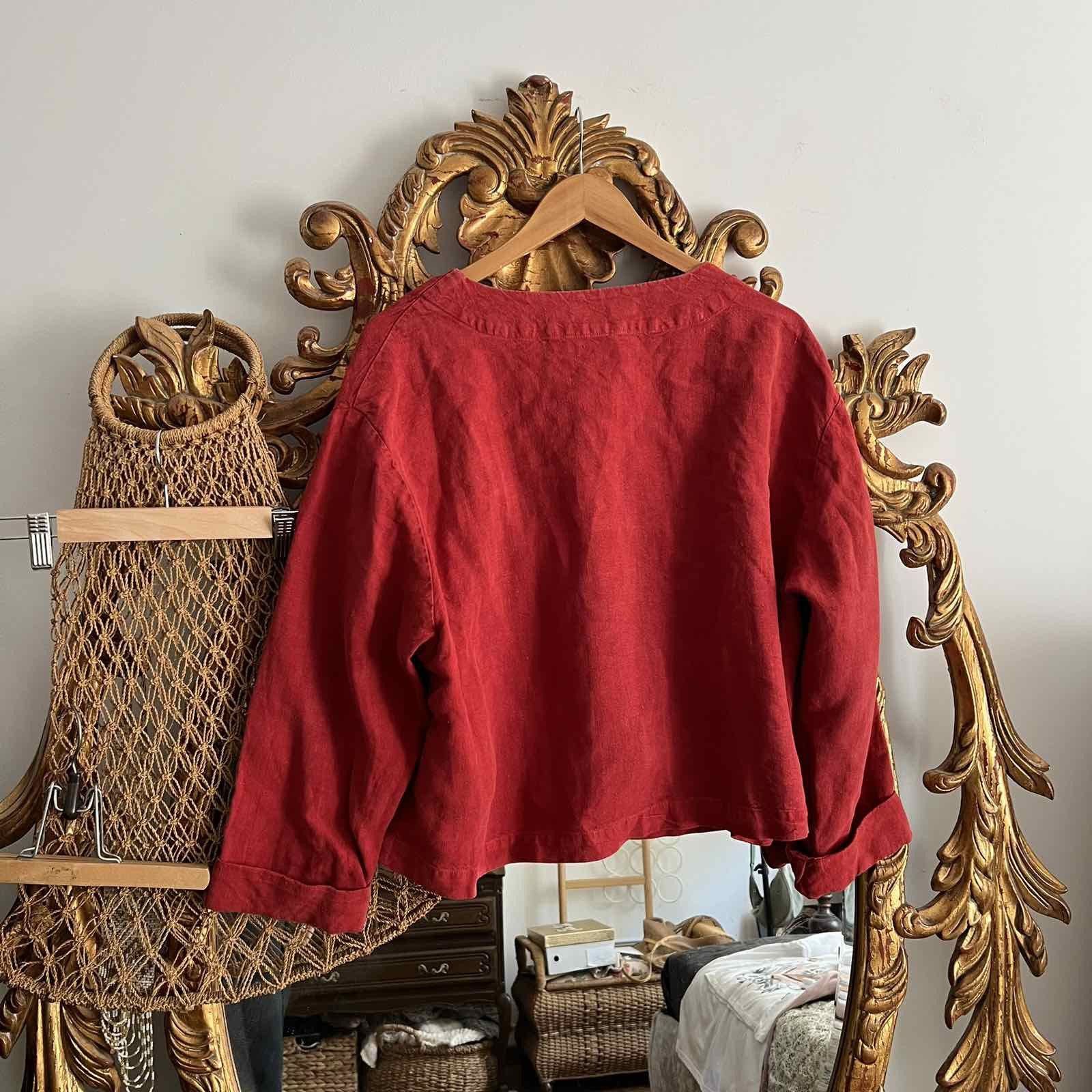 Designer × Japanese Brand Elemente Clemente Oska Linen jacket Size L / US 10 / IT 46 - 3 Thumbnail