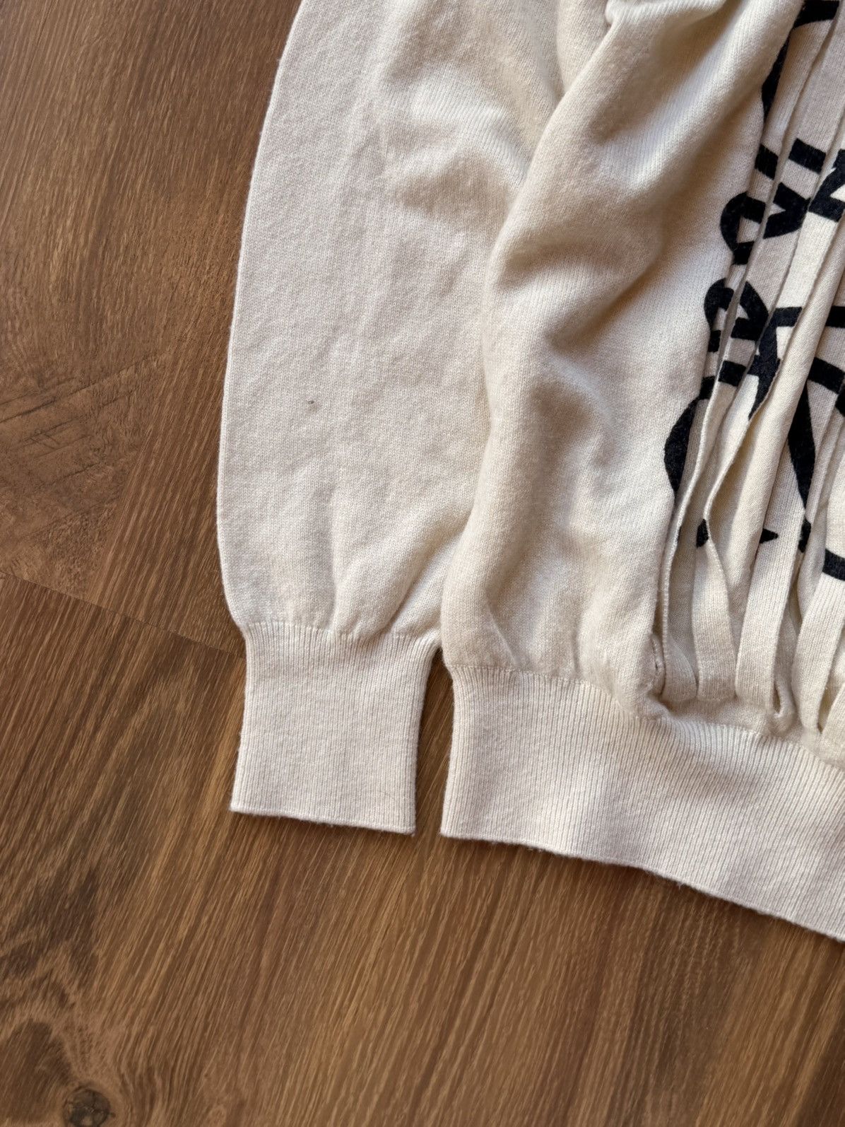 Loewe LOEWE Logo-print fringe cashmere sweater Size M / US 6-8 / IT 42-44 - 3 Thumbnail