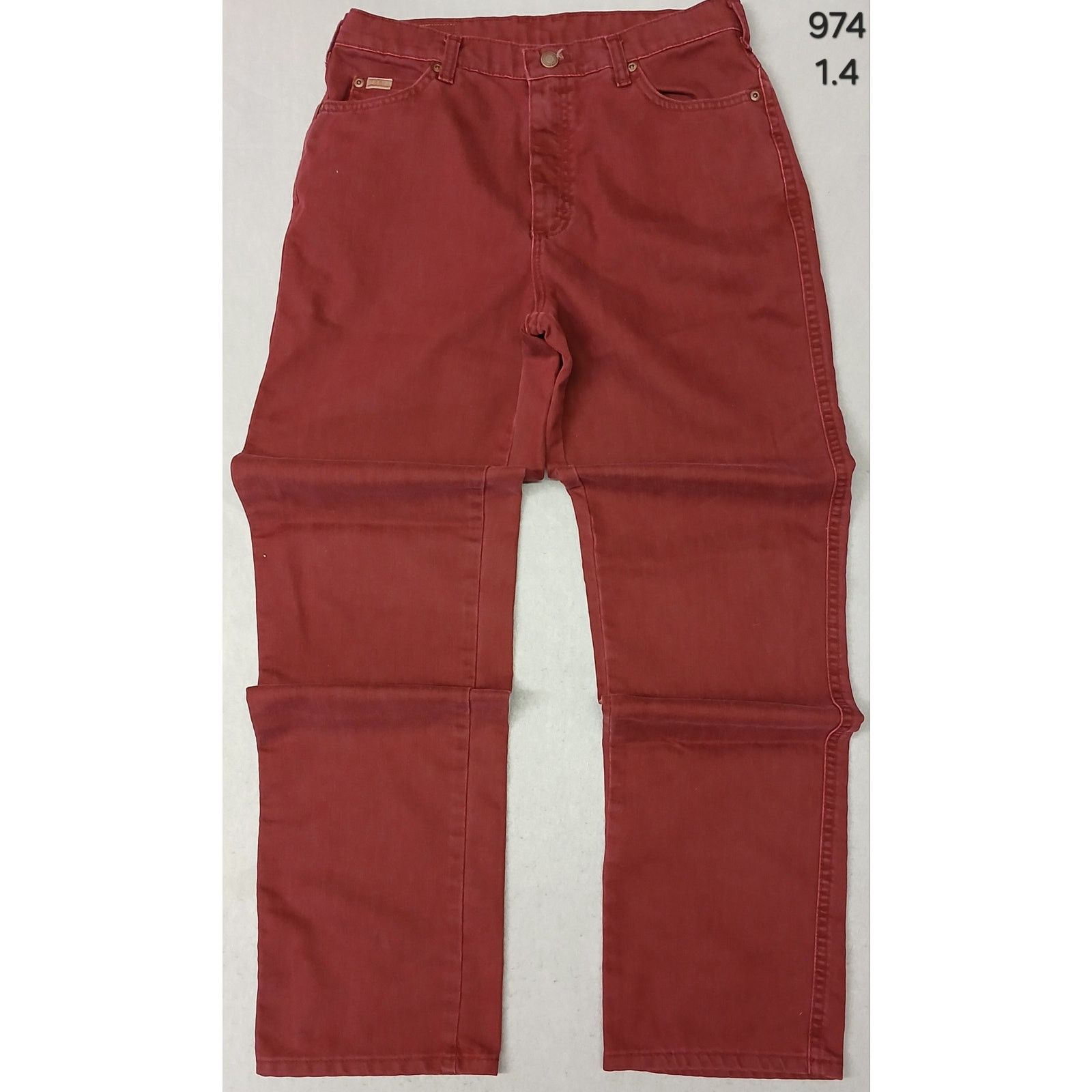 Lee Lee (10L) Vintage Burgundy High Rise Tapered Leg Denim Jeans Size 32" / US 10 / IT 46 - 1 Thumbnail