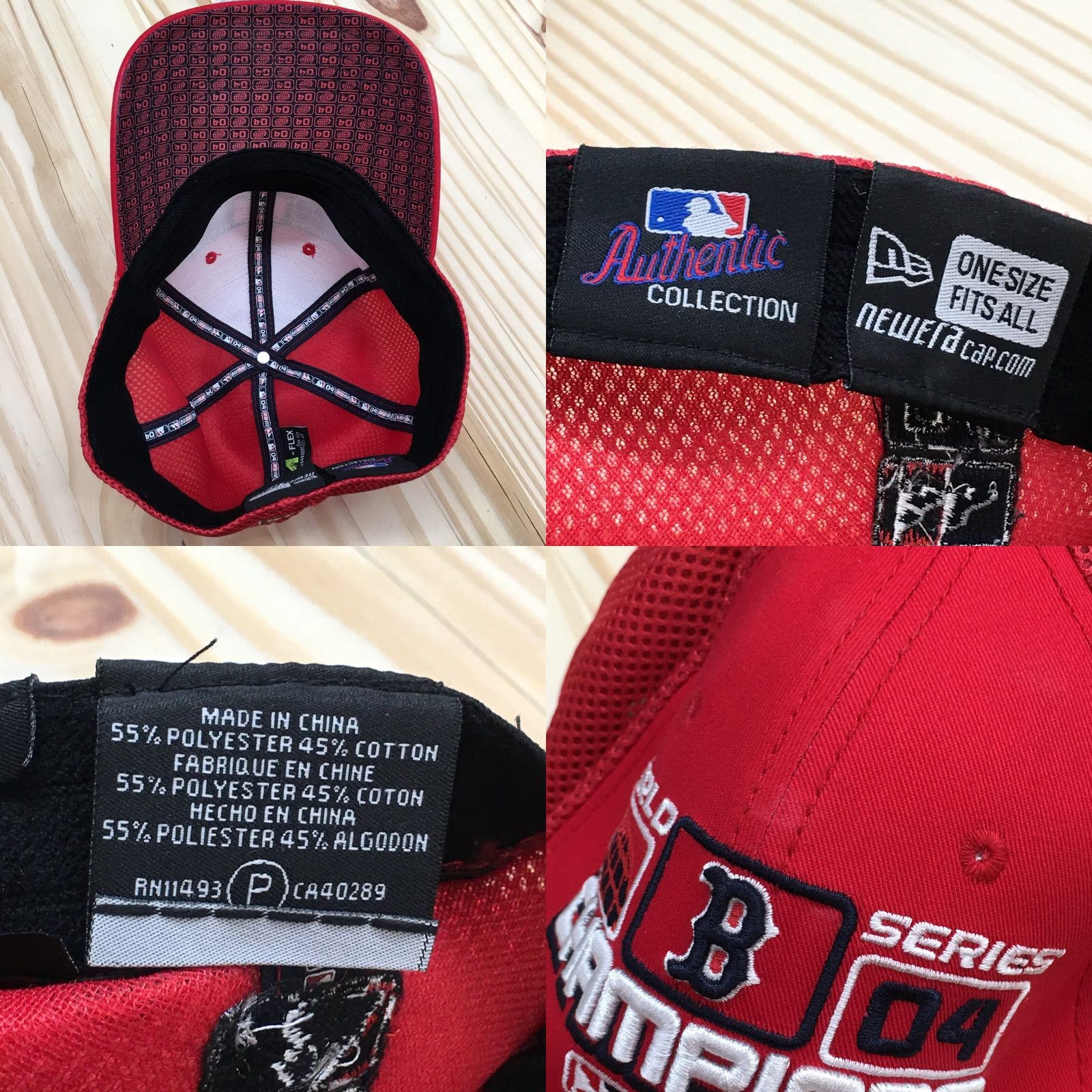 New Era New Era Boston Red Sox Baseball Hat Mens Red OS Adjustable Embroidered Logo Size ONE SIZE - 8 Thumbnail