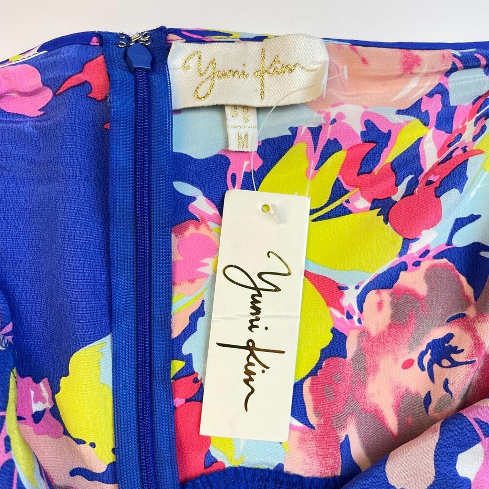 Designer NWT Yumi Kim Floral Halter Wide Leg Jumpsuit in Royal Blue Size 32" / US 10 / IT 46 - 8 Thumbnail