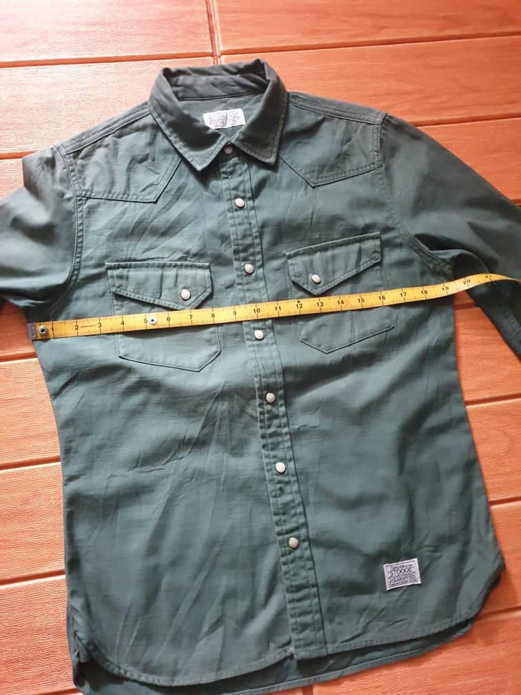 Japanese Brand 💥Stooge & Co Union Made green colour Western shirt Size US S / EU 44-46 / 1 - 9 Thumbnail