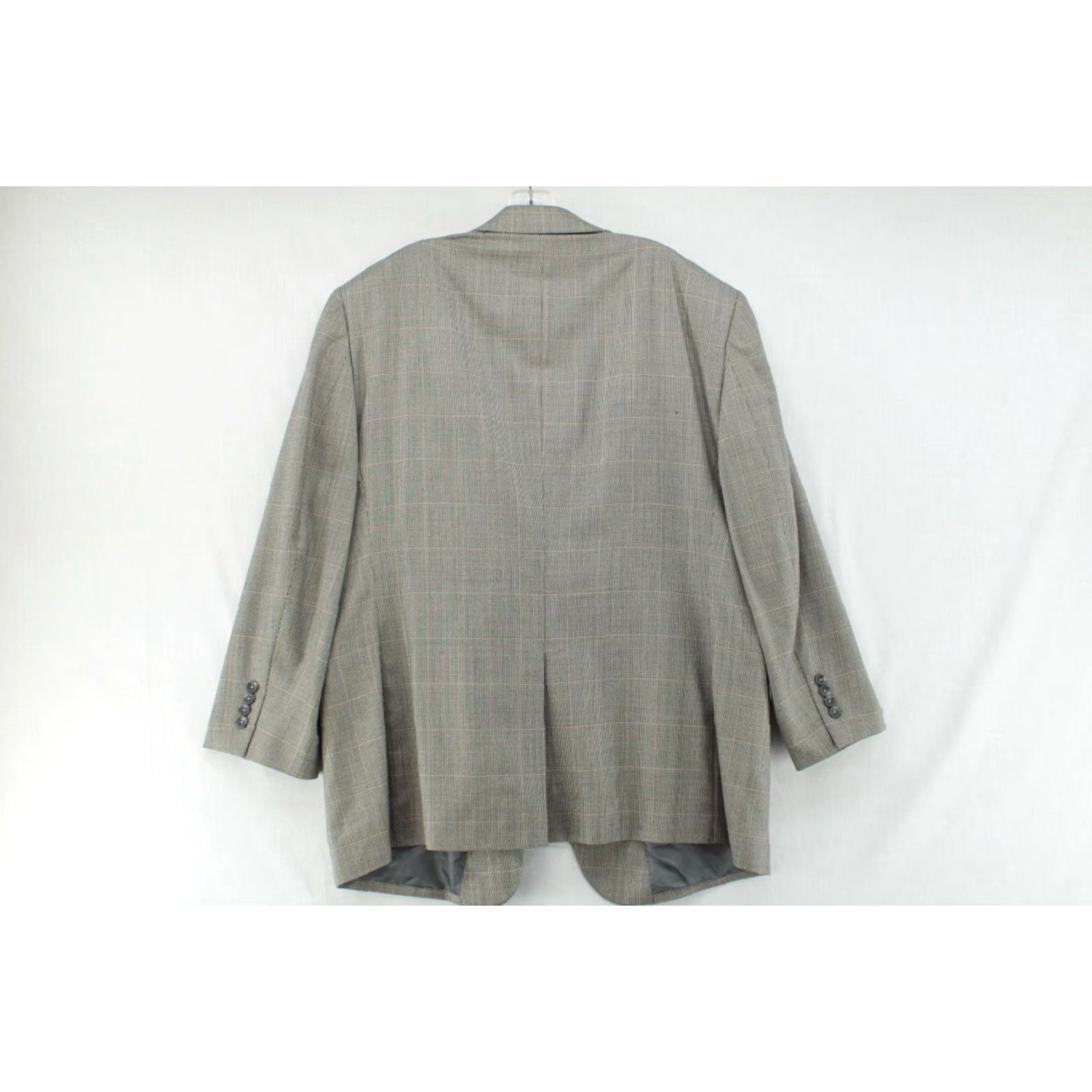 Jos. A. Bank VINTAGE Jos. A. Bank Blazer Men's 50R Gray Plaid Micro Houndstooth Preppy Regencycore Boss Size 50R - 4 Thumbnail