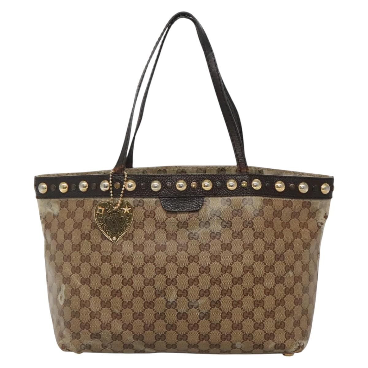 Gucci GUCCI GG Crystal Tote Bag Coated Canvas Beige Gold Size ONE SIZE - 2 Thumbnail