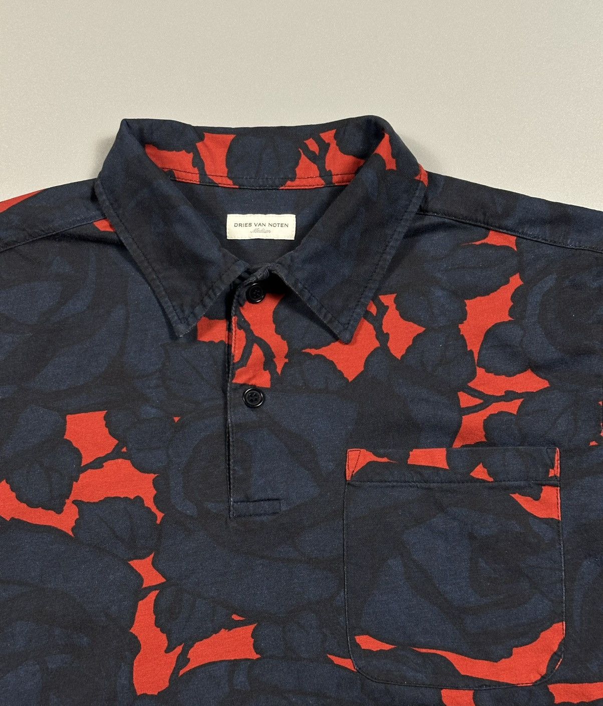 Dries Van Noten Dries Van Noten Floral Polo Shirt Size US M / EU 48-50 / 2 - 4 Thumbnail