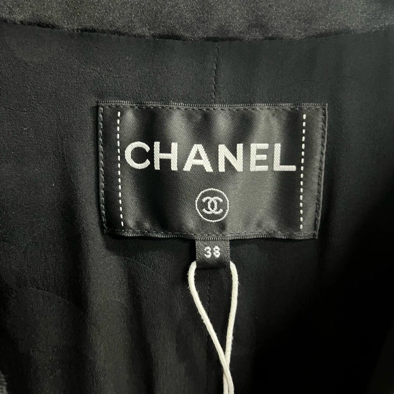 Chanel Chanel Black Logo Pearl Detail Jacket -2505 Size US M / EU 48-50 / 2 - 2 Thumbnail
