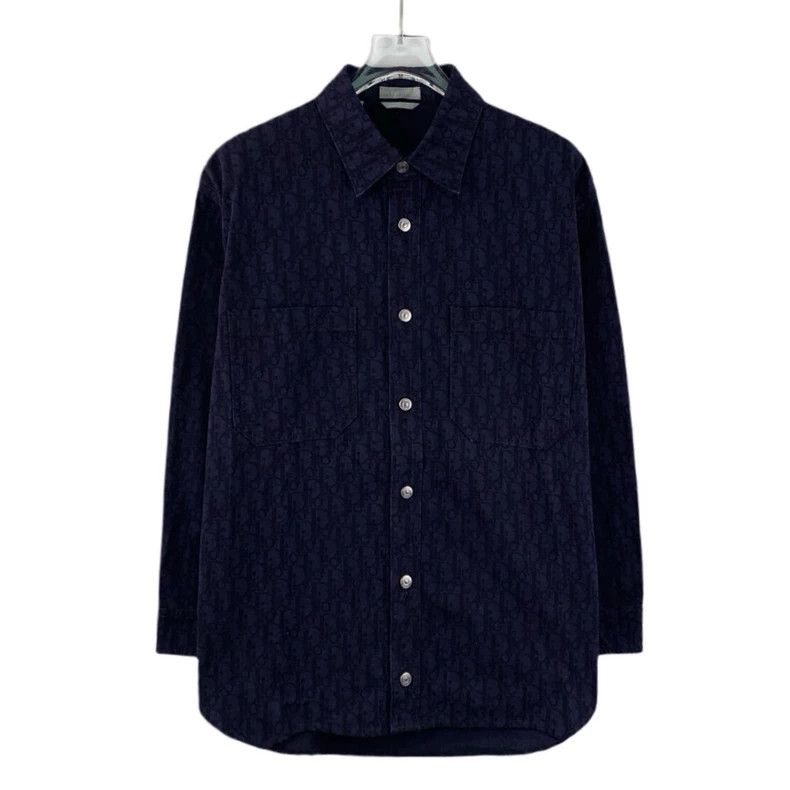 Dior Dior Size37 Dark blue logo jacquart full print cotton lapel Size US XXS / EU 40 - 1 Thumbnail