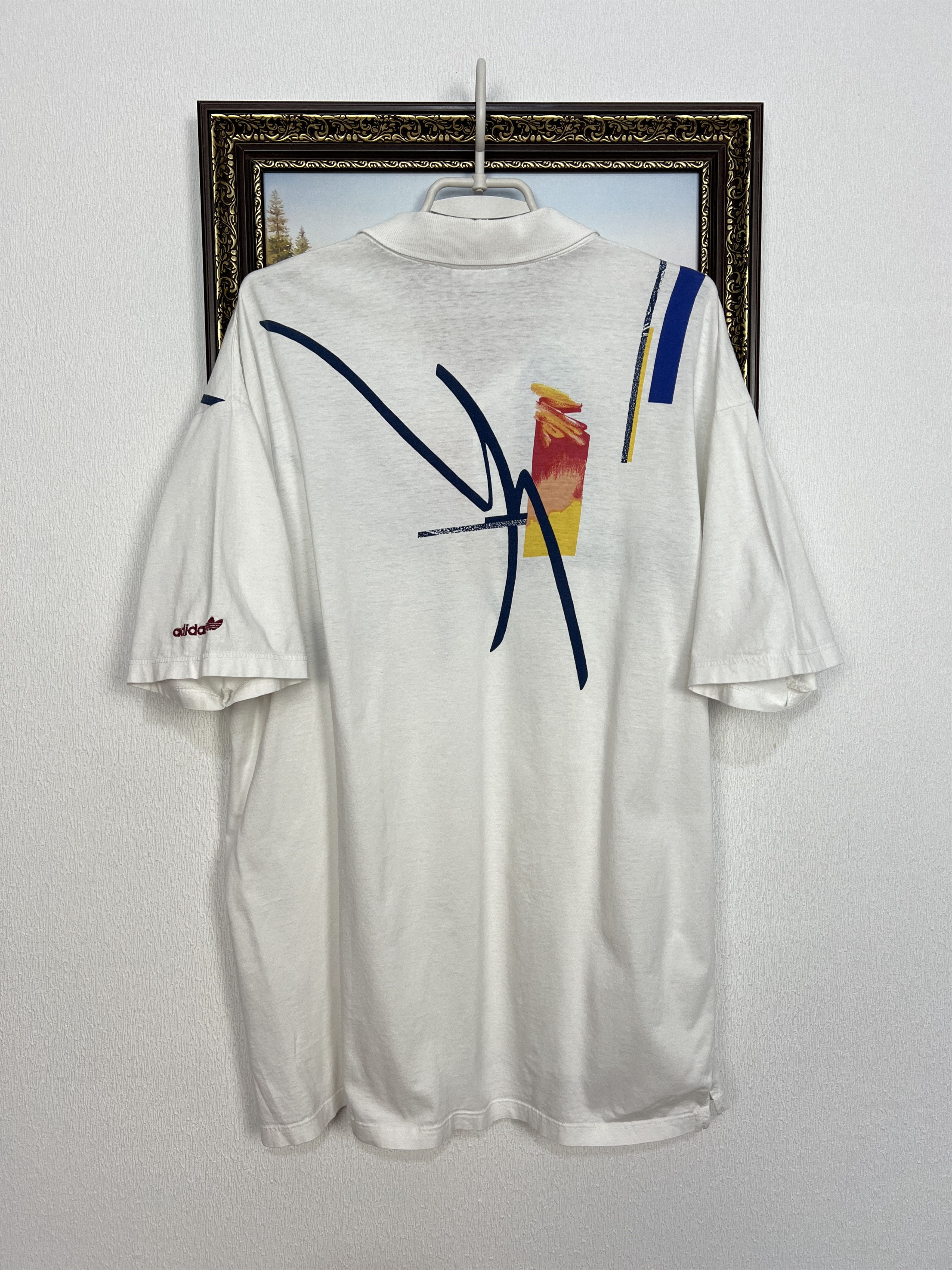 Adidas Vintage 90's Edberg Lendl Agassi Tennis Polo Shirt Jersey Size US XL / EU 56 / 4 - 8 Thumbnail