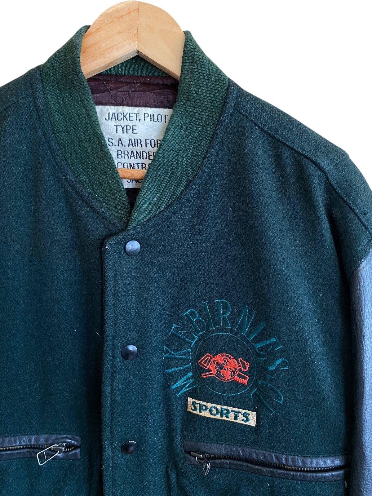 Vintage Vintage Brand Mike Birnies Varsity Leather Jacket 1970s Size US L / EU 52-54 / 3 - 5 Thumbnail
