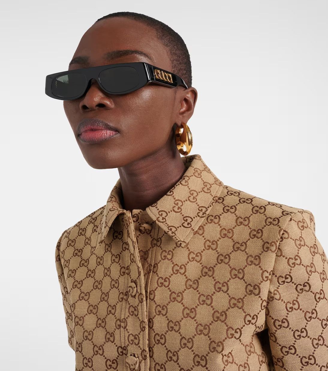 Gucci NEW GUCCI GG1771S 001 GEOMETRIC BLACK GREY WOMEN SUNGLASSES Size ONE SIZE - 8 Thumbnail