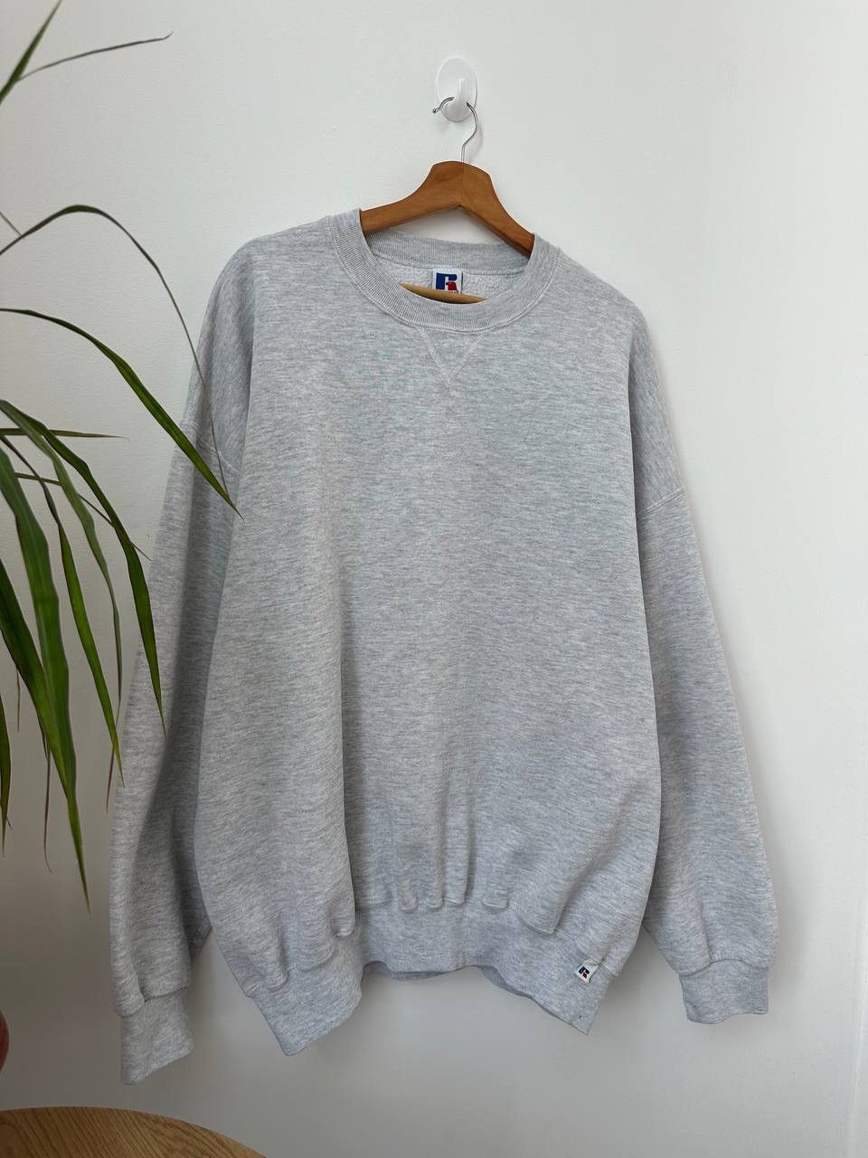 Russell Athletic × Vintage Vintage Russell Athletic USA Gray Baggy Oversized Sweatshirt Size US XL / EU 56 / 4 - 2 Thumbnail