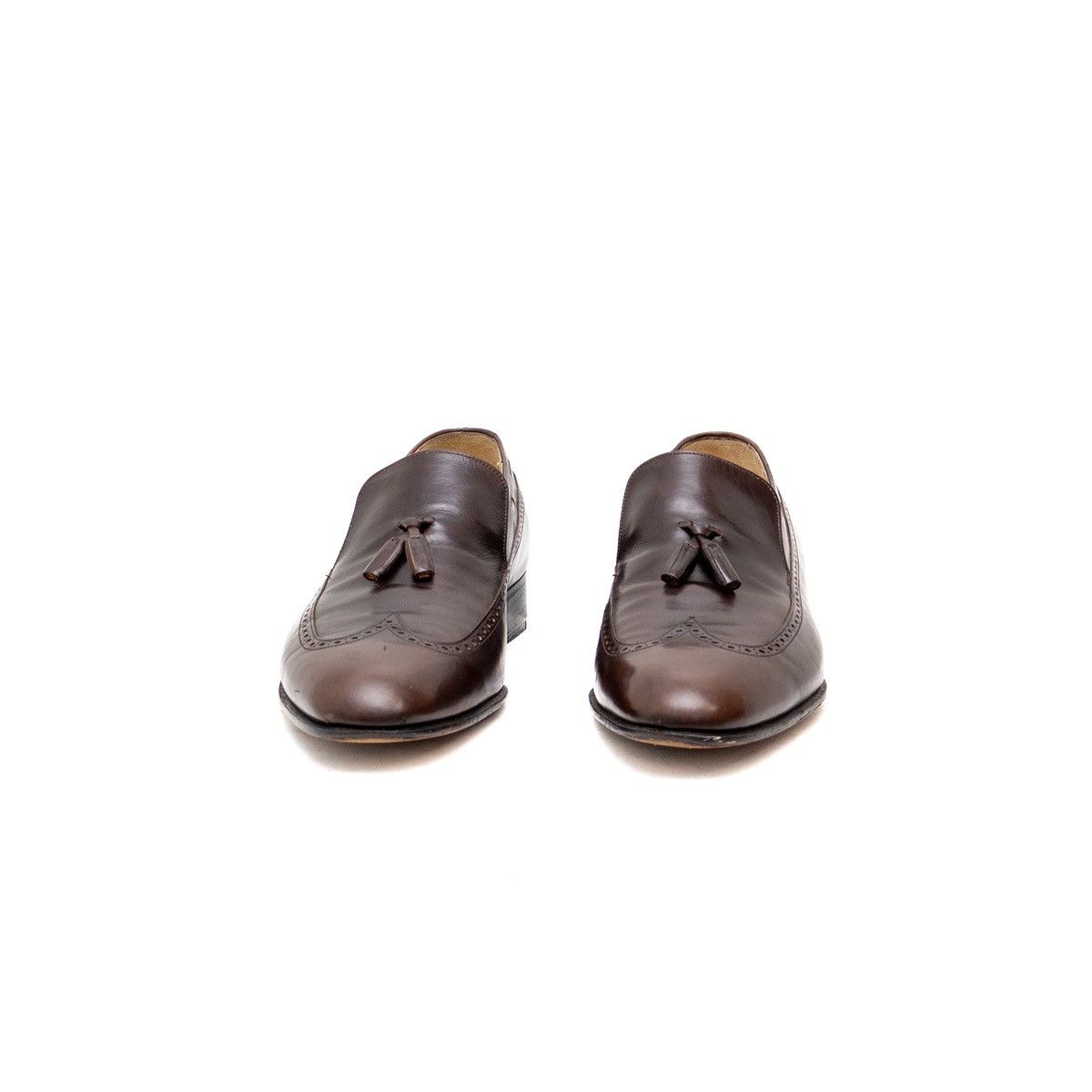 Designer × Salvatore Ferragamo SALVATORE FERRAGAMO Brown Leather Tassel Loafers SzUS 11.5 D Size US 10.5 / EU 43-44 - 5 Thumbnail