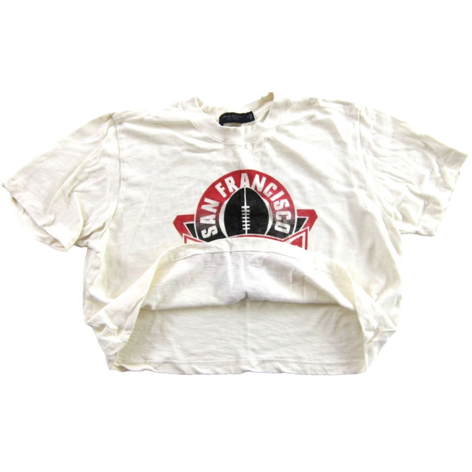 Junk Food Junk Food T-Shirt Cropped Ivory 100% Cotton Crew Neck San Francisco 49ERS M Womens Size M / US 6-8 / IT 42-44 - 4 Thumbnail