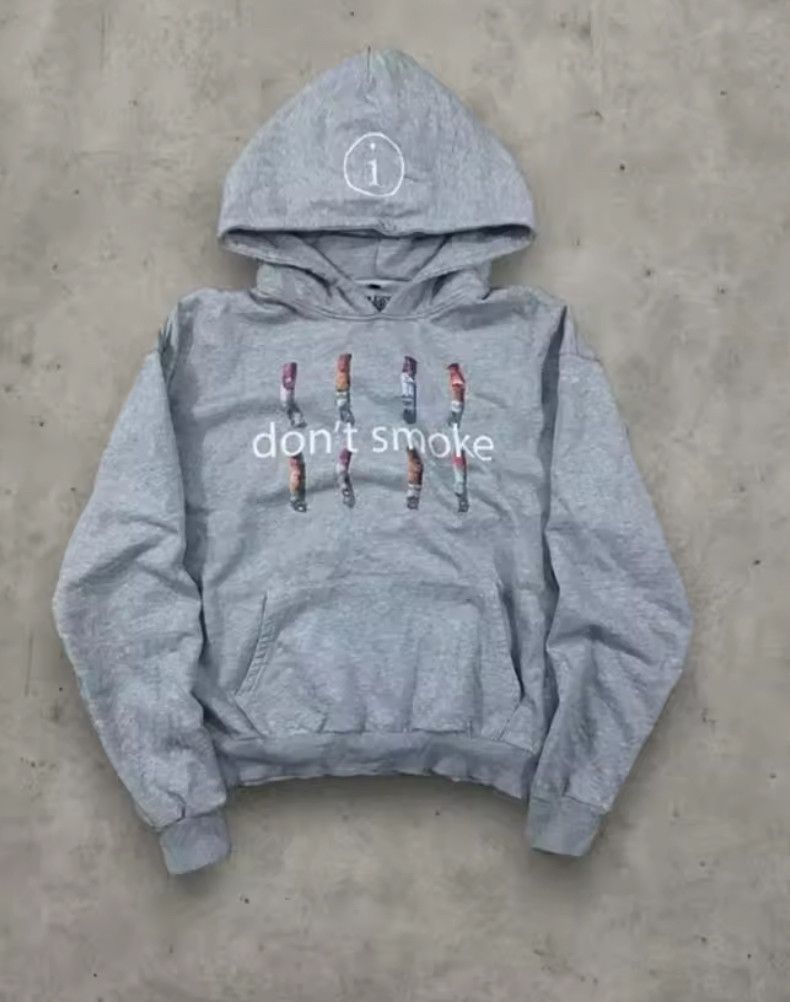 Other Streetwear Retro Smoke Print Gray Sport Hoodie Sweatshirt Size US L / EU 52-54 / 3 - 1 Thumbnail