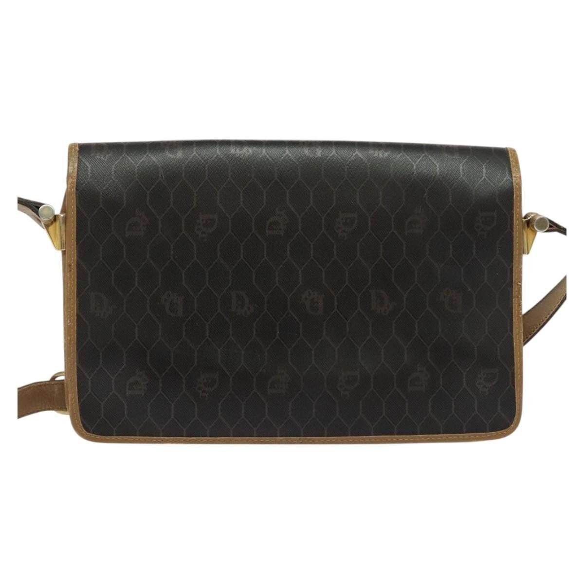 Dior DIOR Honeycomb Canvas Shoulder Bag Pvc Brown Gold Size ONE SIZE - 3 Thumbnail