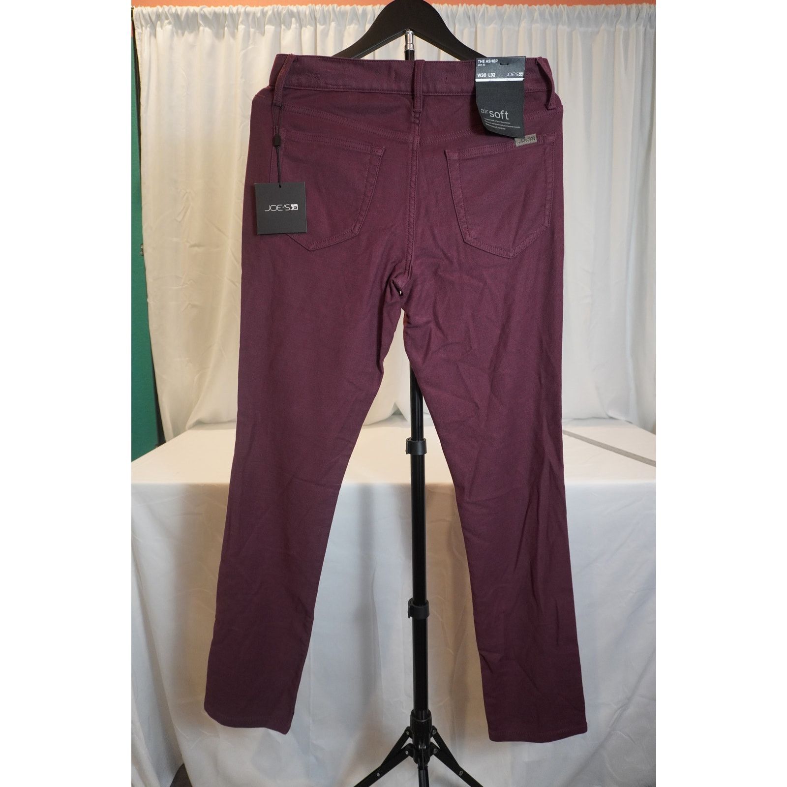 Joe's Joe’s Jeans “The Asher” Slim Fit Pants Burgundy Airsoft NWT Size US 30 / EU 46 - 2 Thumbnail