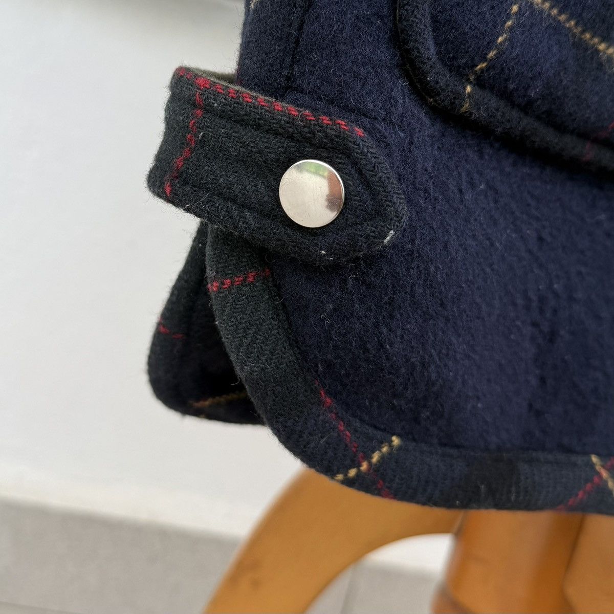 Japanese Brand Black & Blue Wool Vest Tartan Panel Heritage Utility Vest Size US M / EU 48-50 / 2 - 10 Thumbnail