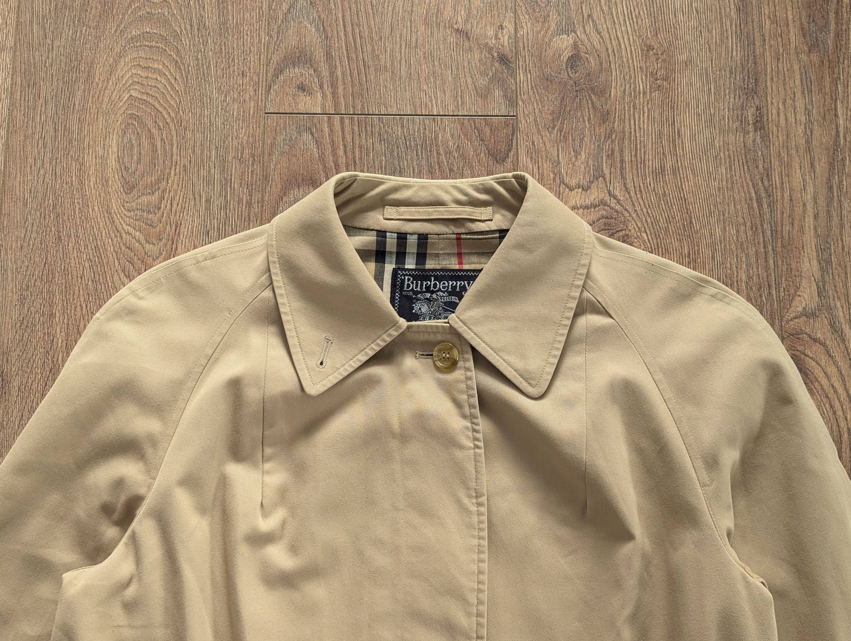 Burberry × Vintage Vintage Burberrys Womens Long Coat Nova Check MadeInEngland Size L / US 10 / IT 46 - 2 Thumbnail