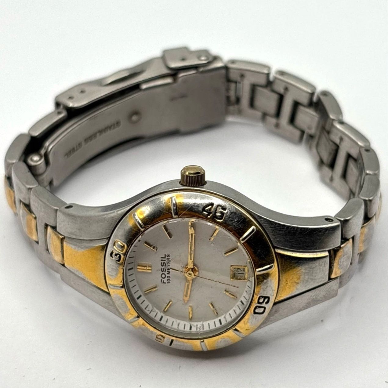 Fossil Vintage Gold Fossil Watch Size ONE SIZE - 3 Thumbnail