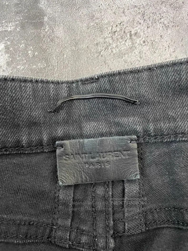 Saint Laurent Paris Saint Laurent Paris Cut-out worn-out denim jeans Size US 30 / EU 46 - 5 Thumbnail