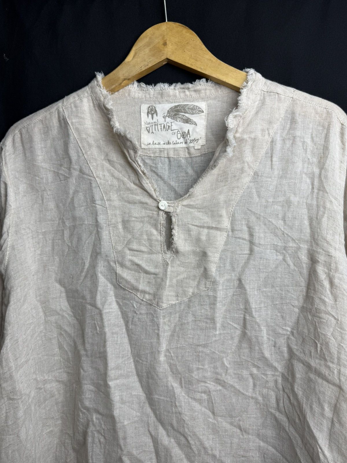 If Six Was Nine × Japanese Brand × Y's for Men Goa Indiana Linen Mid Sleeve Yohji Kapital Styled Size US M / EU 48-50 / 2 - 3 Thumbnail